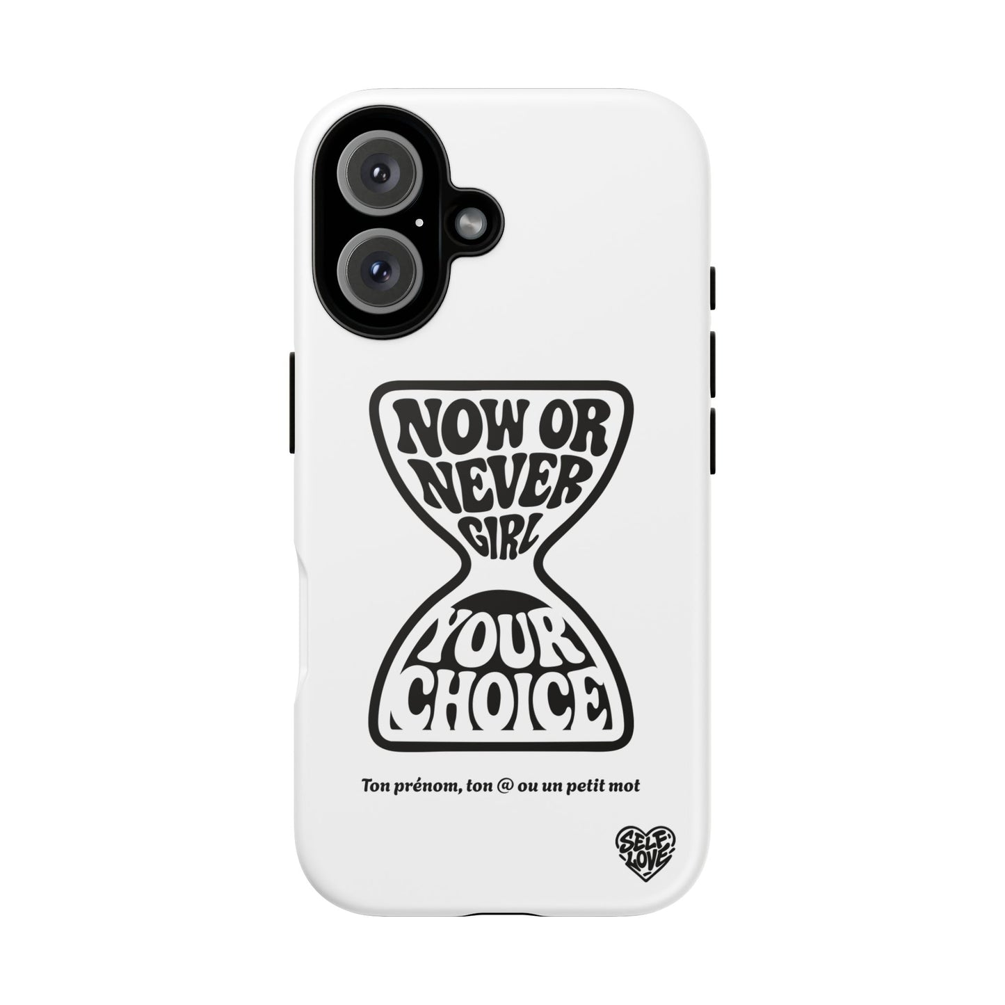 Now Or Never Girl - Coque iPhone (blanc)
