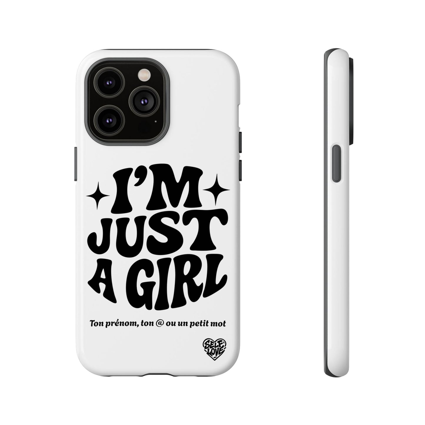 Im Just A Girl - Coque iPhone (blanc)