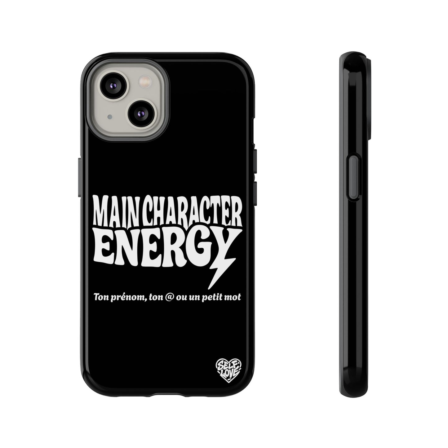 Main Character Energy - Coque iPhone (noir)