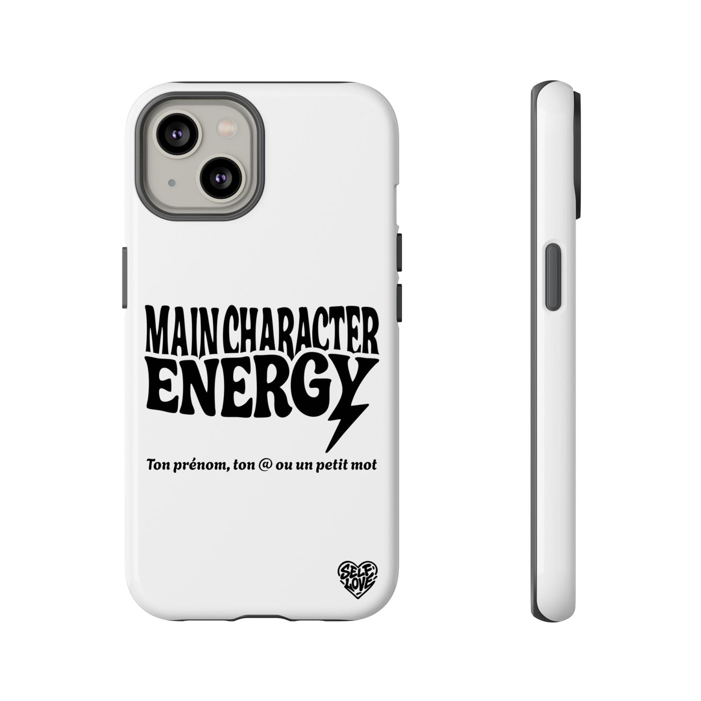 Main Character Energy - Coque iPhone (blanc)