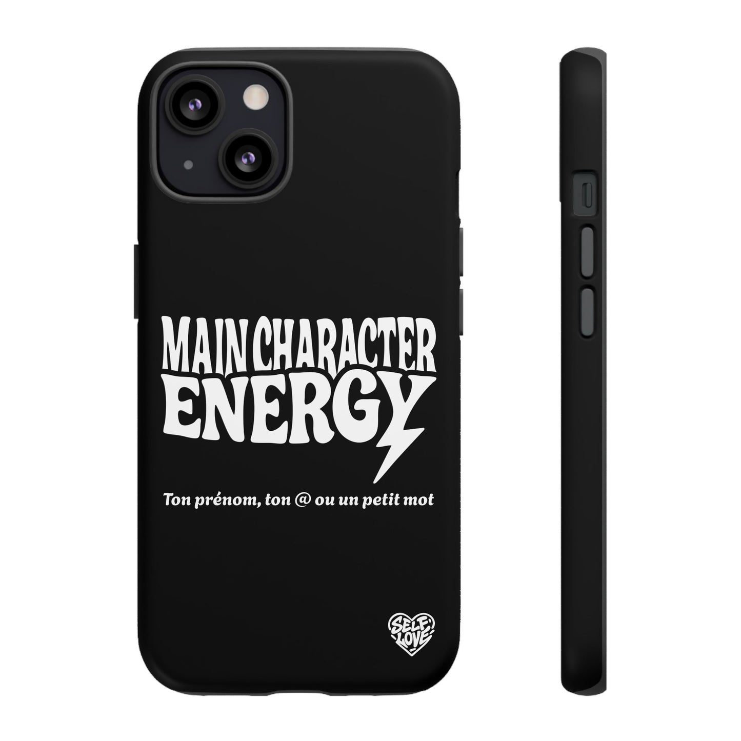 Main Character Energy - Coque iPhone (noir)