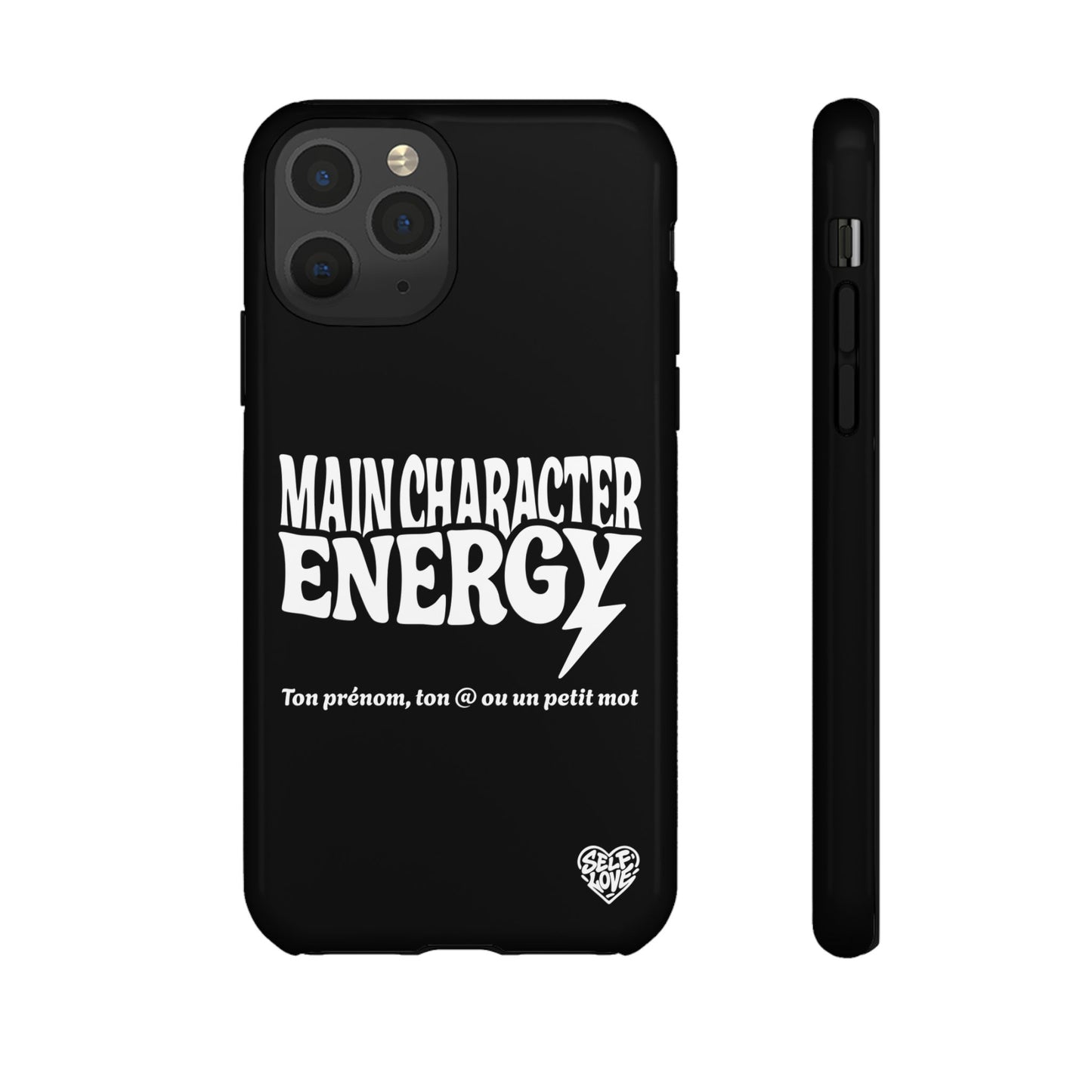 Main Character Energy - Coque iPhone (noir)