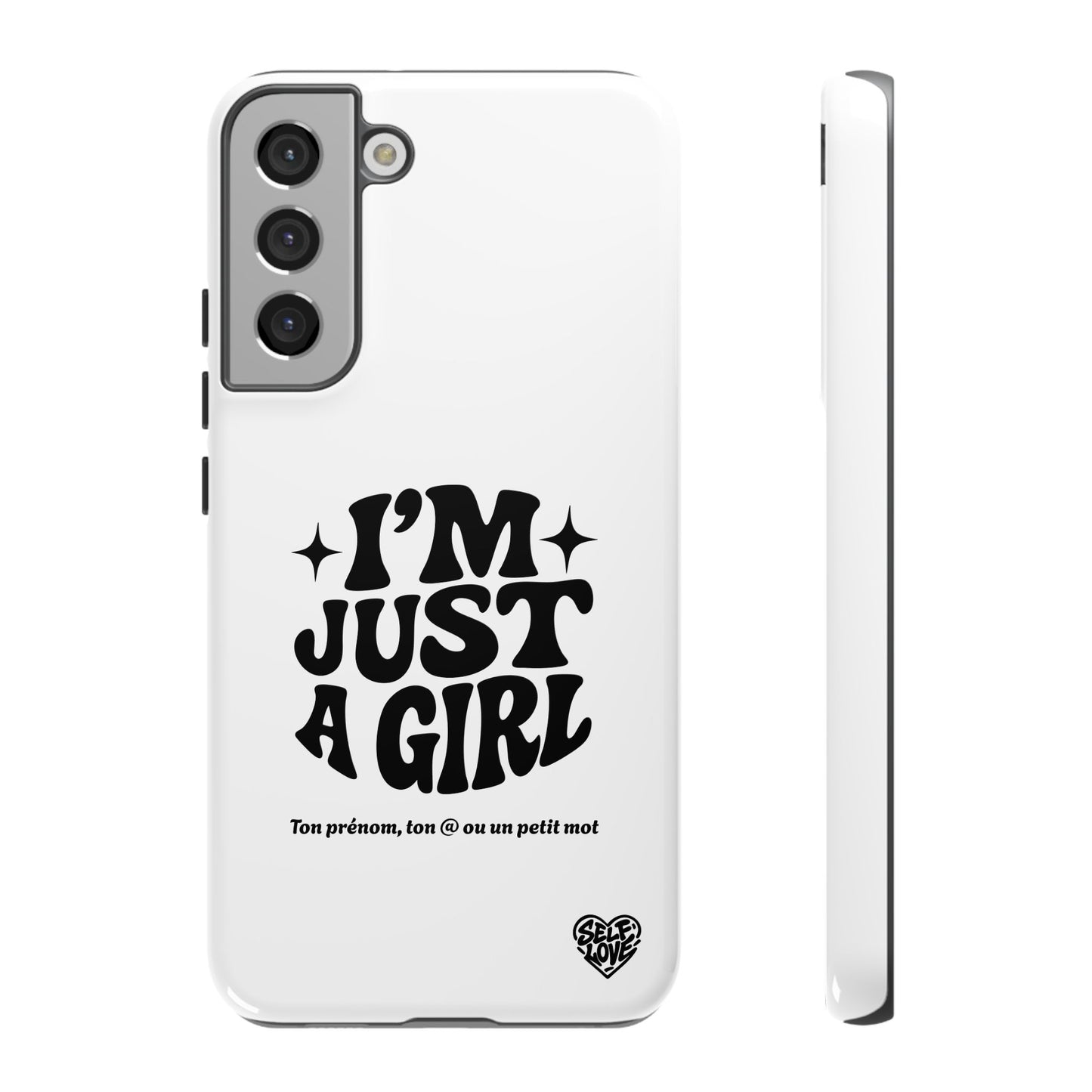 Im Just A Girl - Coque Samsung (blanc)