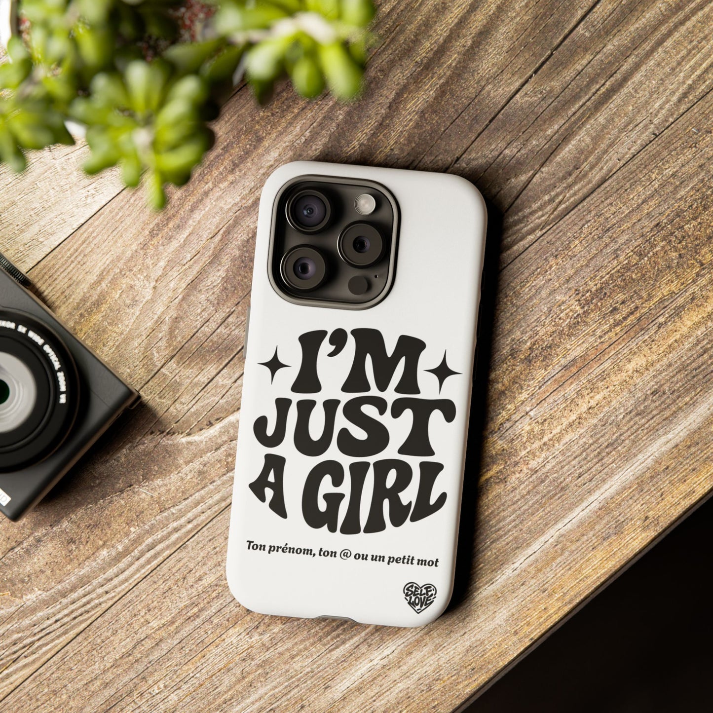 Im Just A Girl - Coque iPhone (blanc)