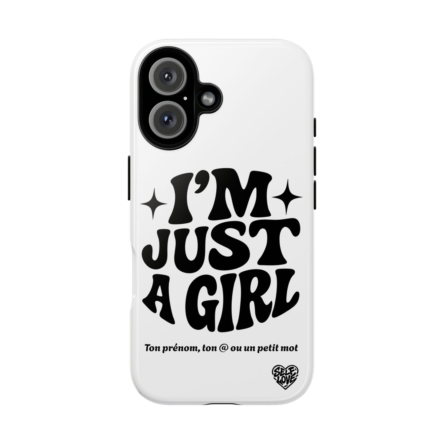 Im Just A Girl - Coque iPhone (blanc)