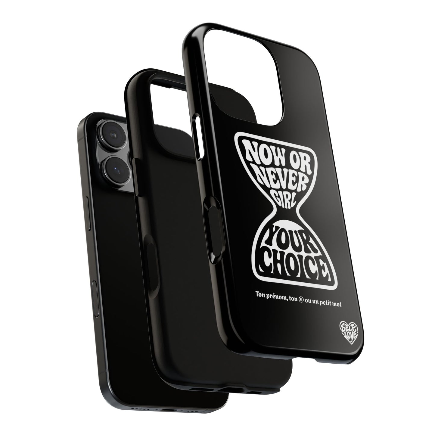 Now Or Never Girl - Coque iPhone (noir)