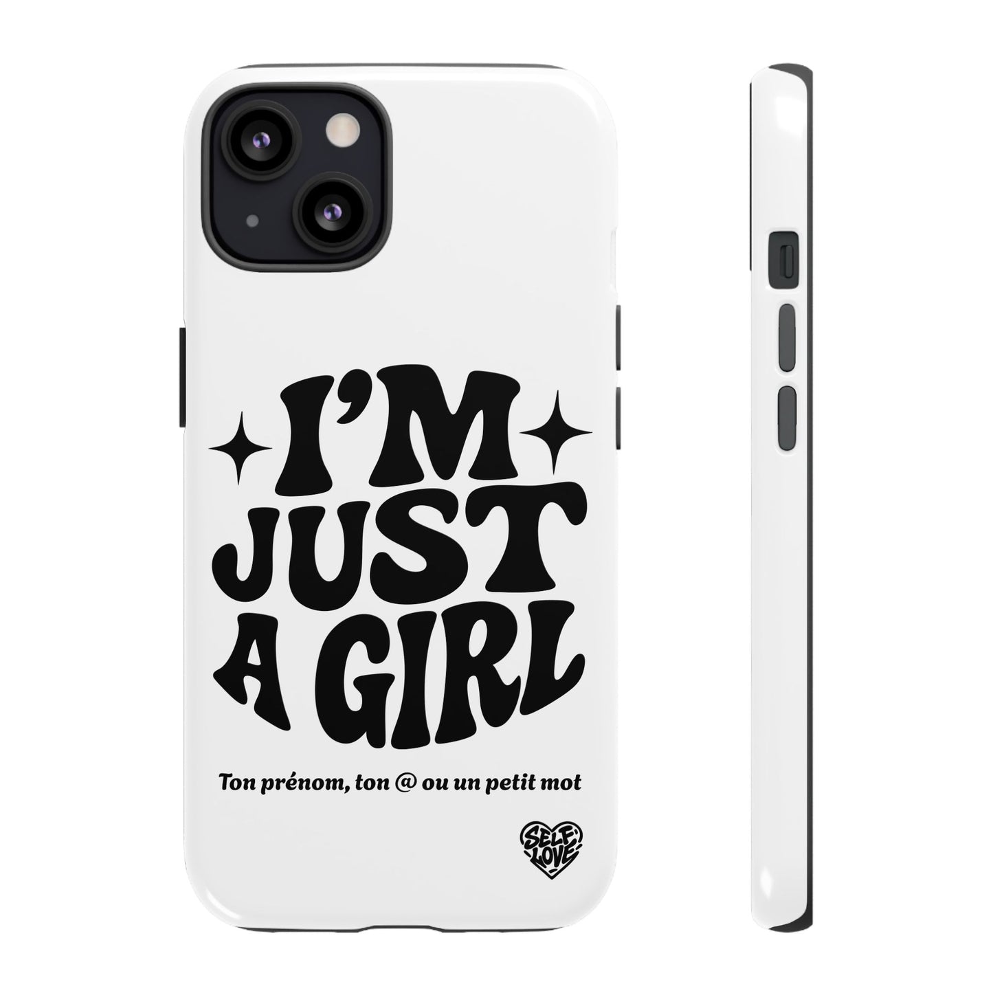 Im Just A Girl - Coque iPhone (blanc)