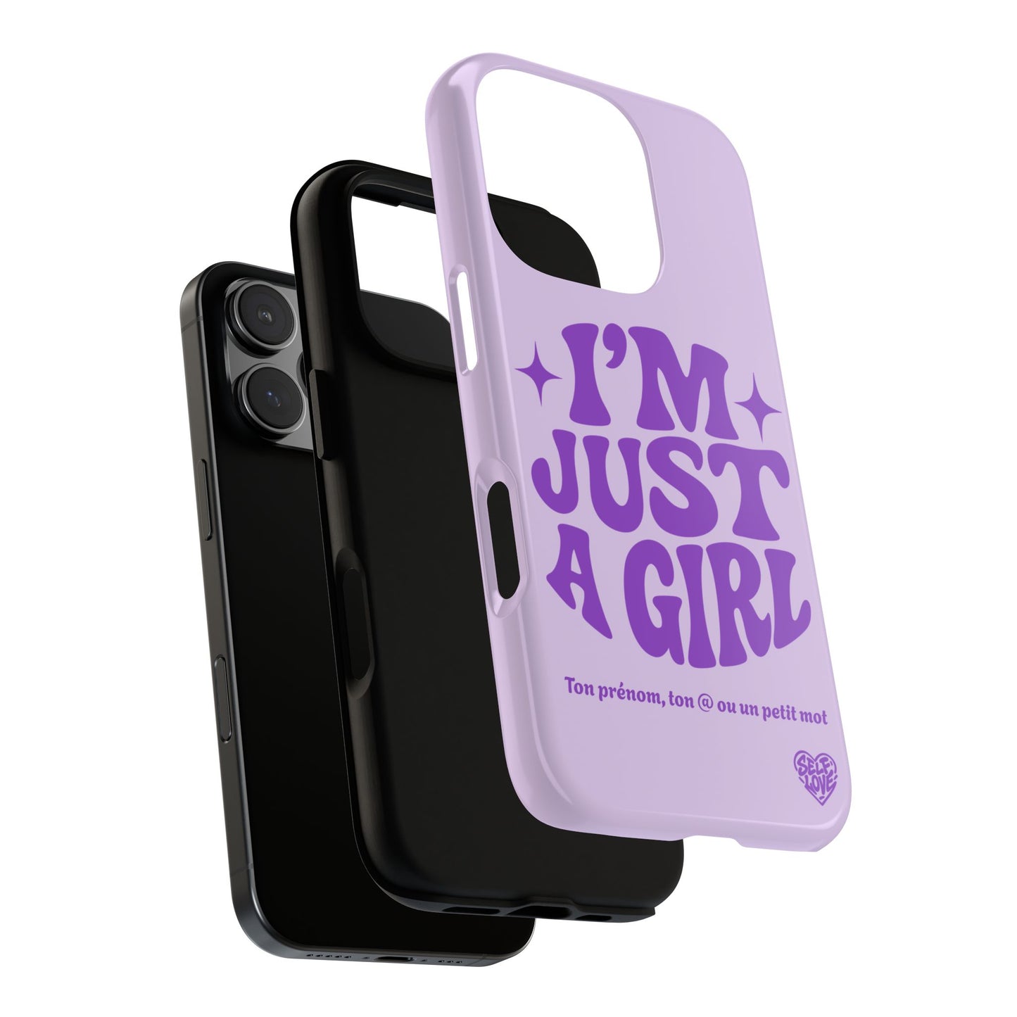 Im Just A Girl - Coque iPhone (violet)