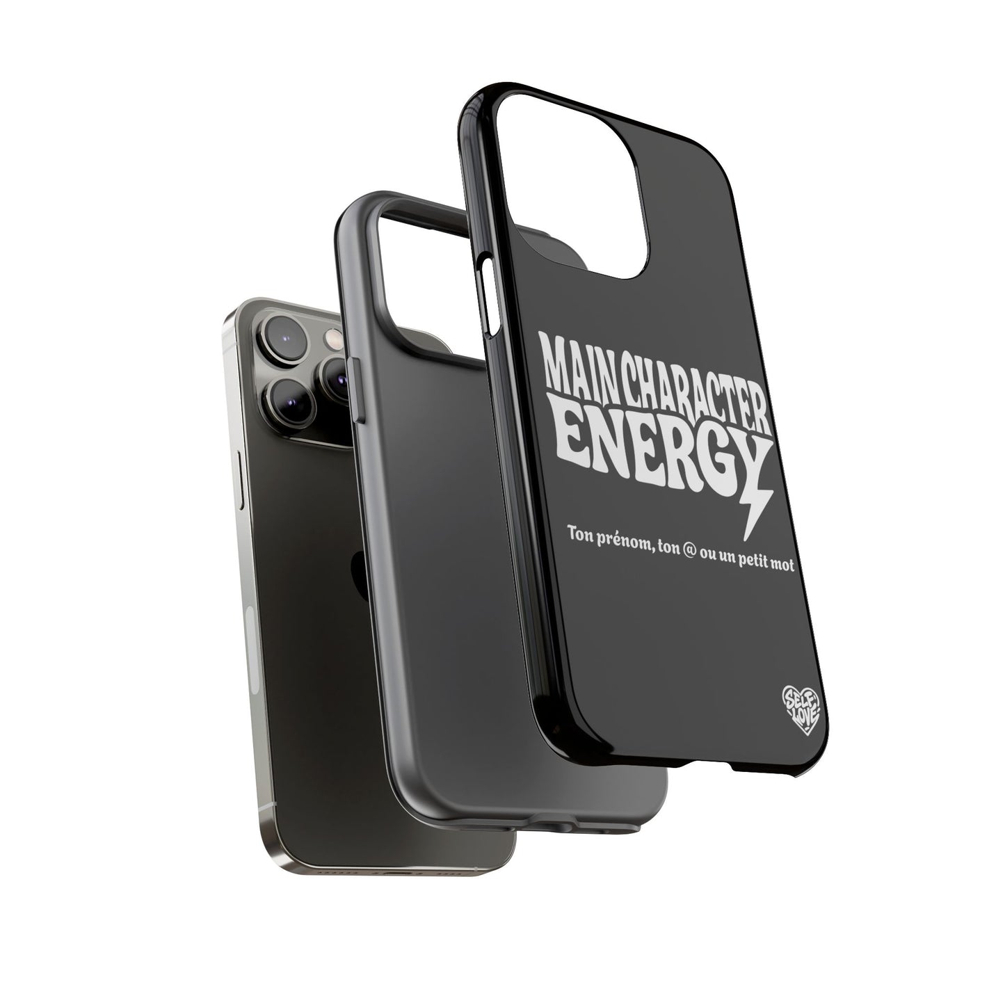 Main Character Energy - Coque iPhone (noir)