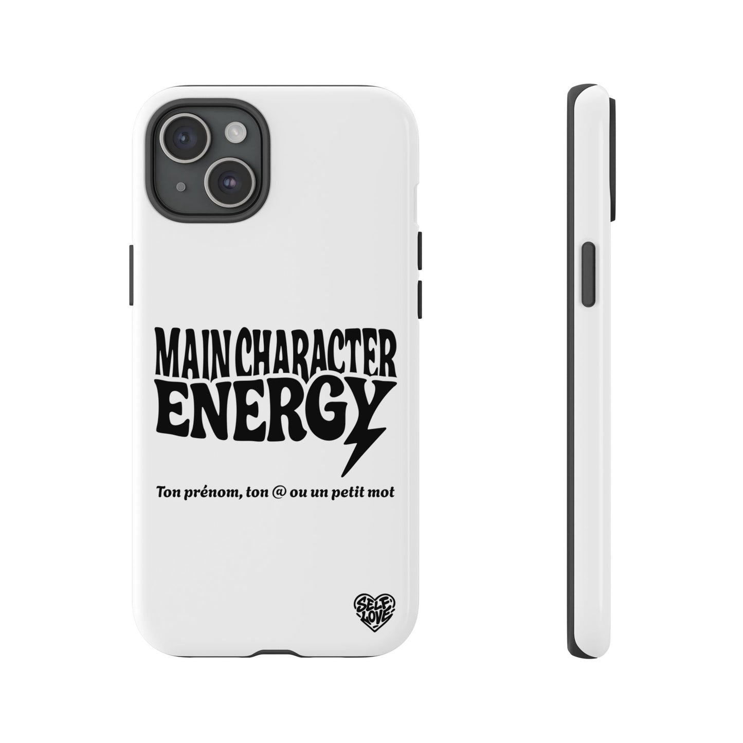Main Character Energy - Coque iPhone (blanc)