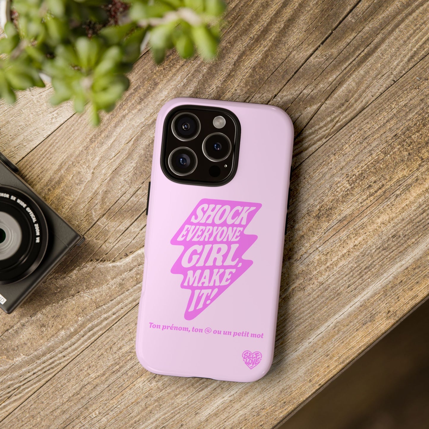 Shock Everyone - Coque iPhone (rose)