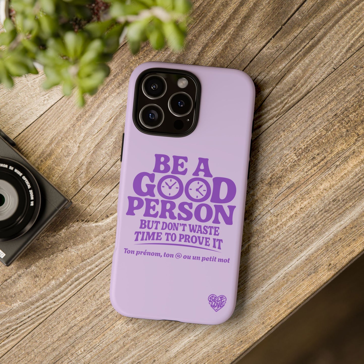 Be A Good Person - Coque iPhone (violet)