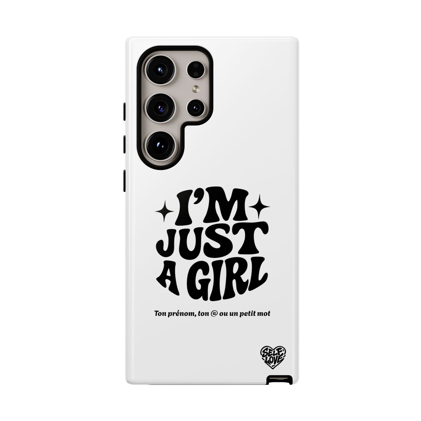 Im Just A Girl - Coque Samsung (blanc)