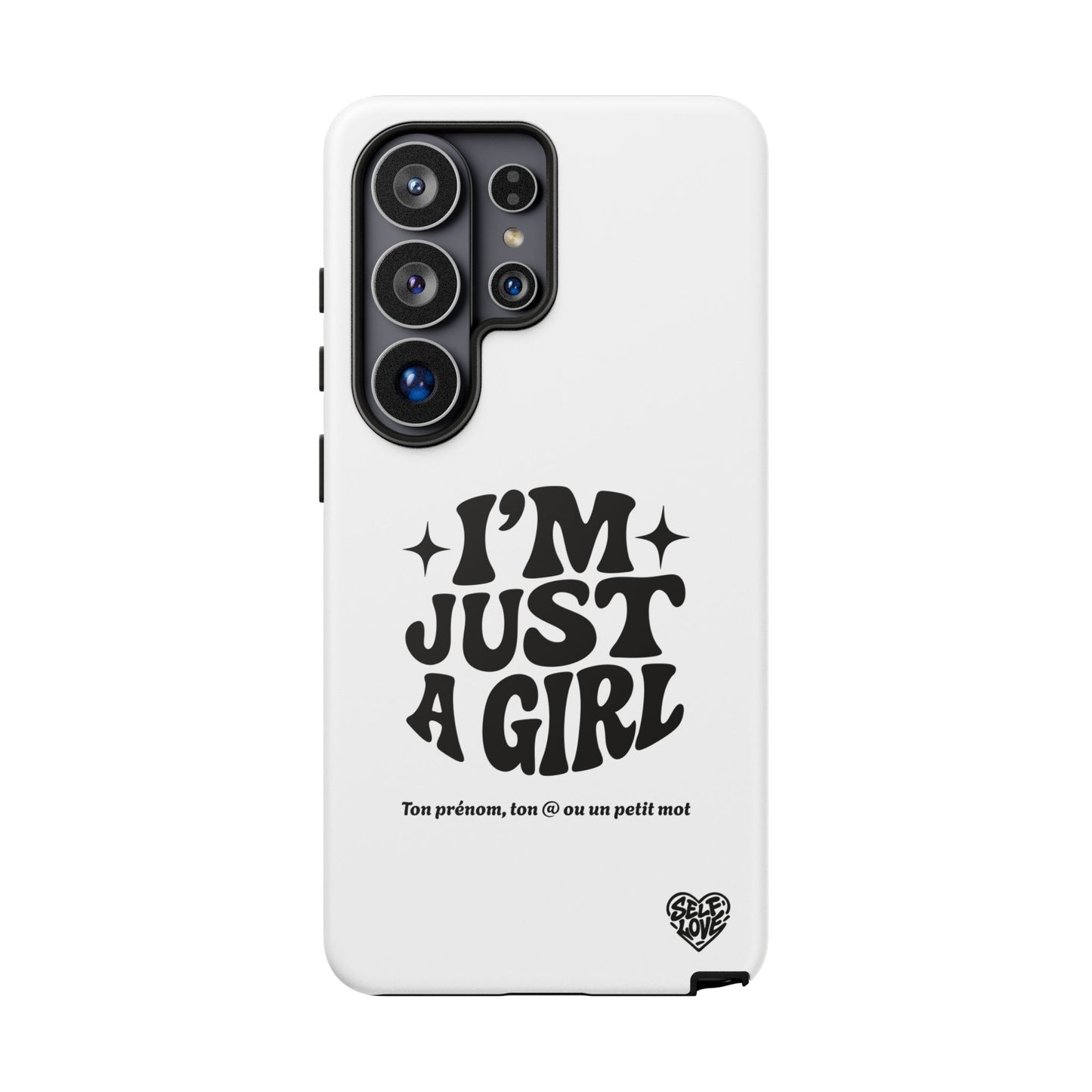Im Just A Girl - Coque Samsung (blanc)