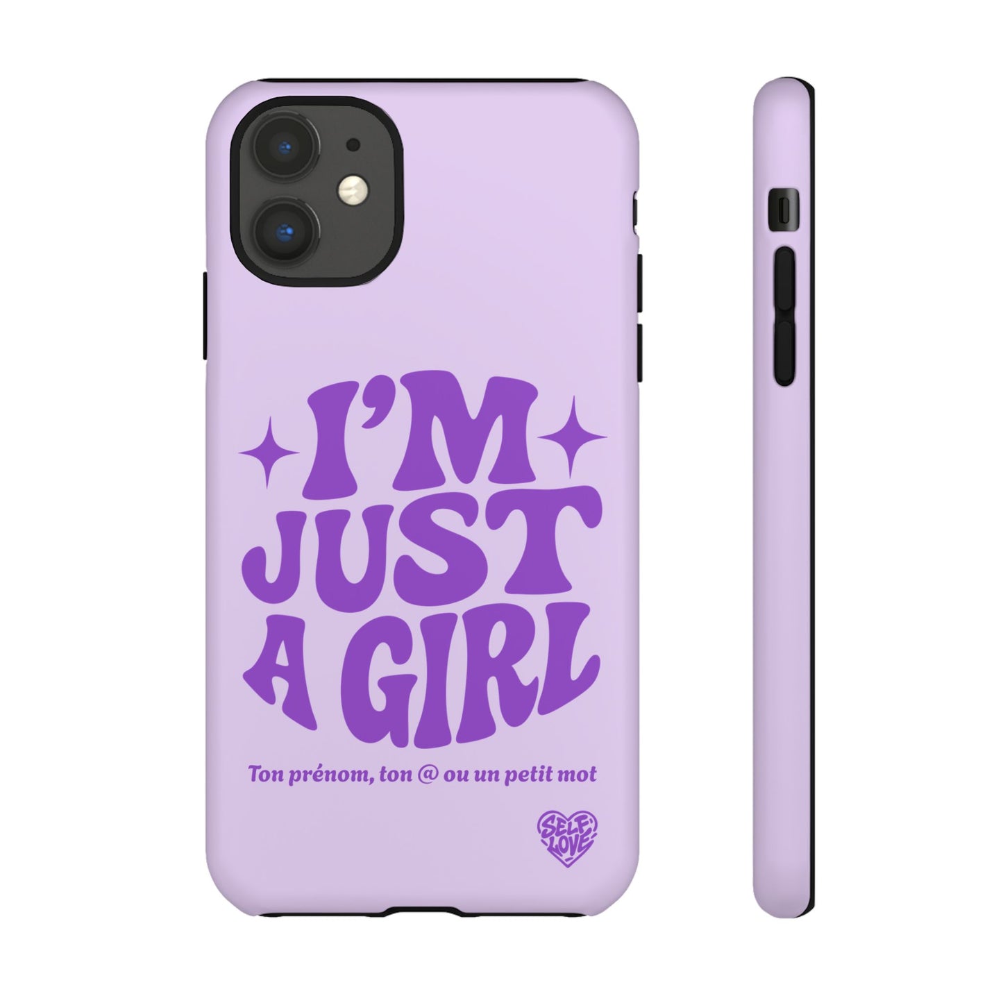 Im Just A Girl - Coque iPhone (violet)