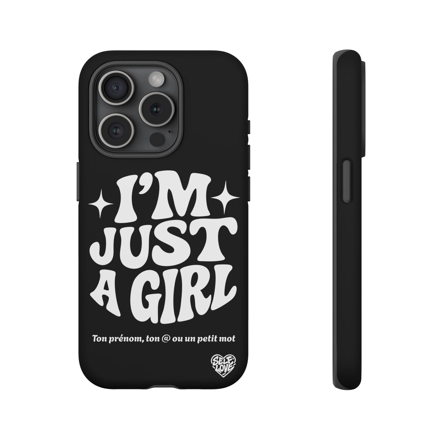 Im Just A Girl - Coque iPhone (noir)