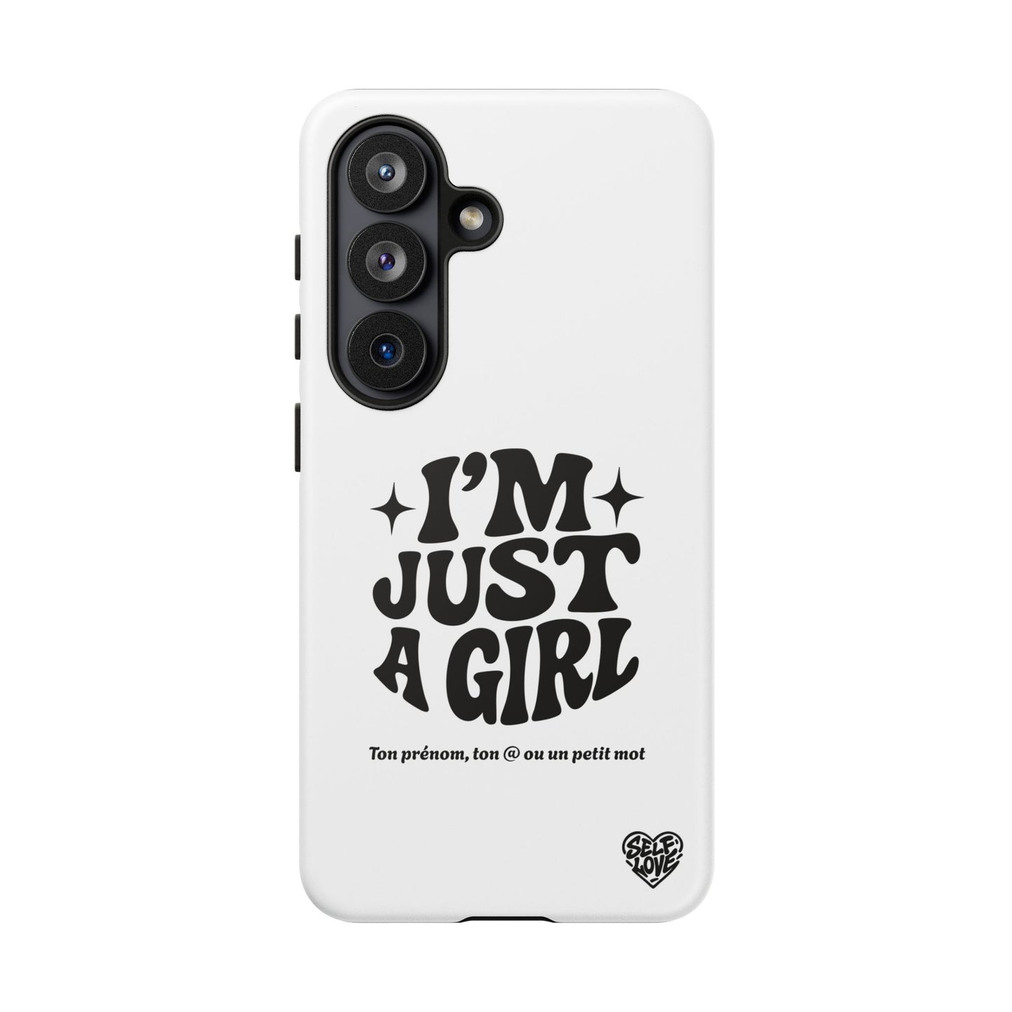 Im Just A Girl - Coque Samsung (blanc)