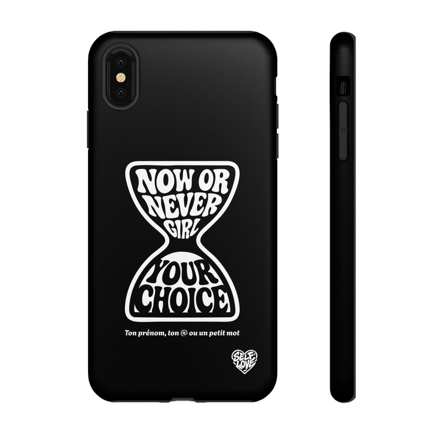 Now Or Never Girl - Coque iPhone (noir)
