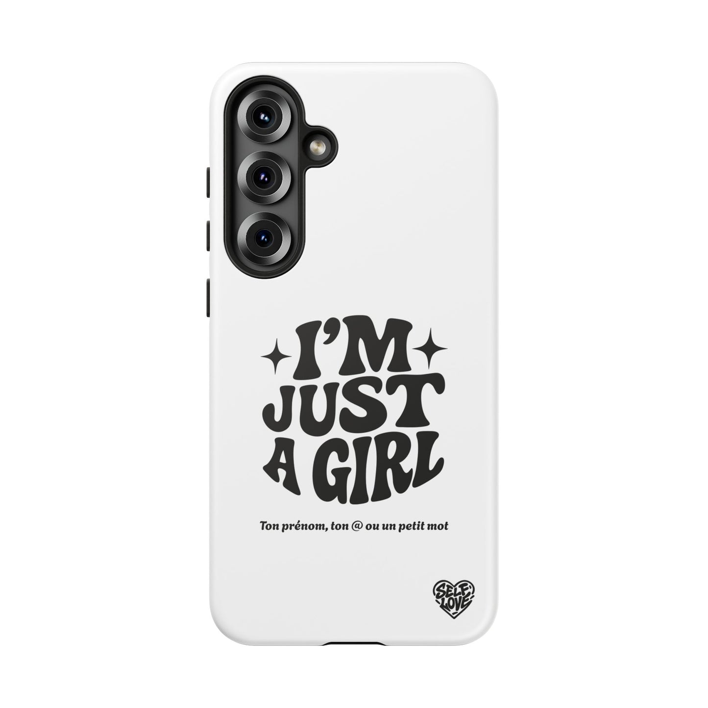 Im Just A Girl - Coque Samsung (blanc)
