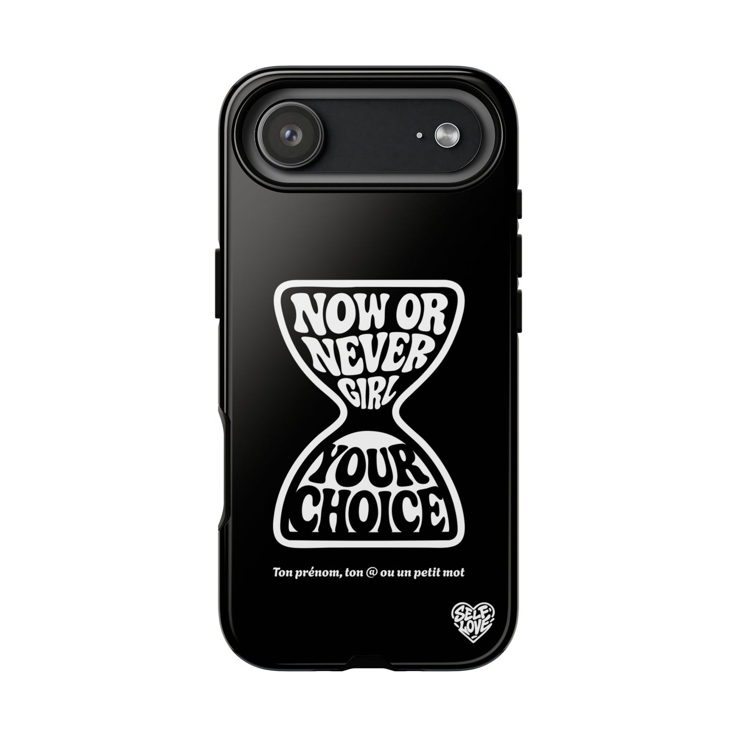 Now Or Never Girl - Coque iPhone (noir)