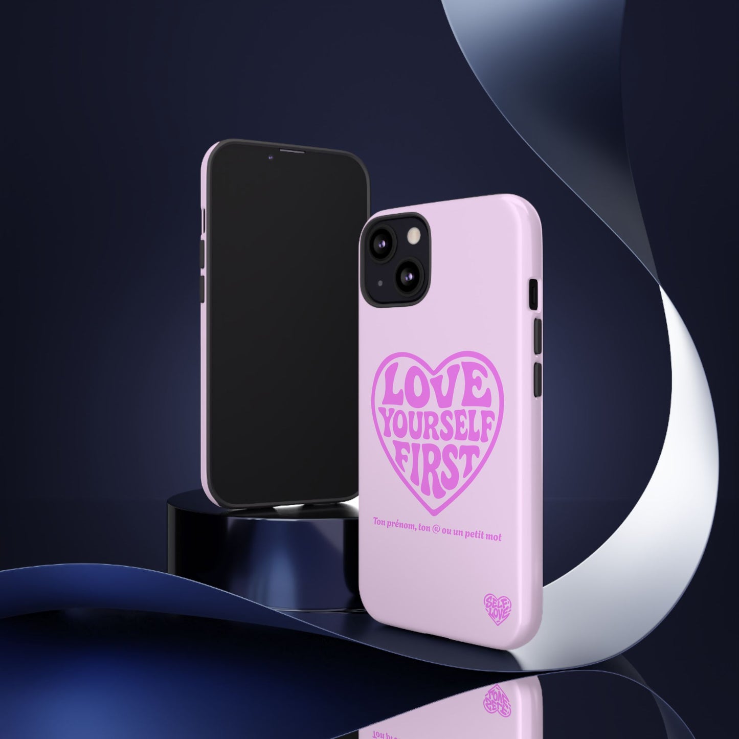 Love Yourself First - Coque iPhone (rose)