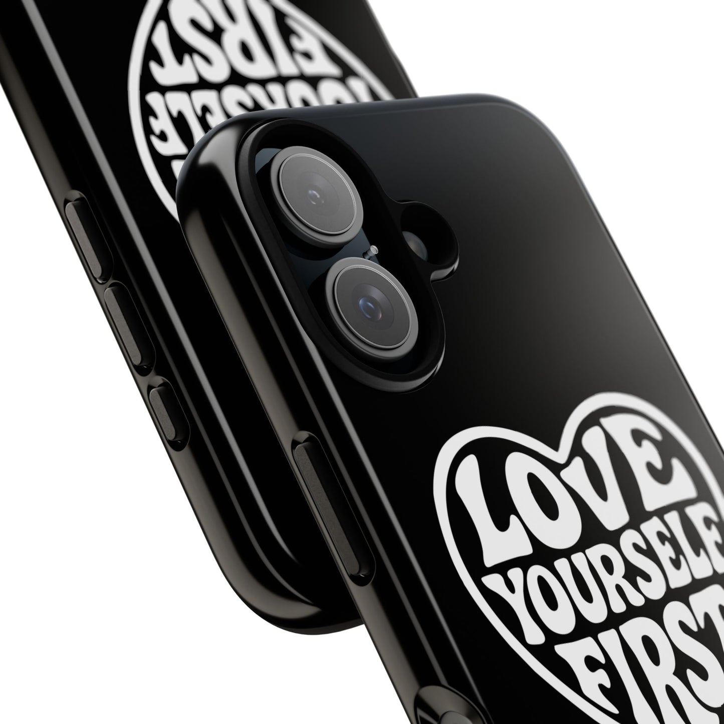 Love Yourself First - Coque iPhone (noir)