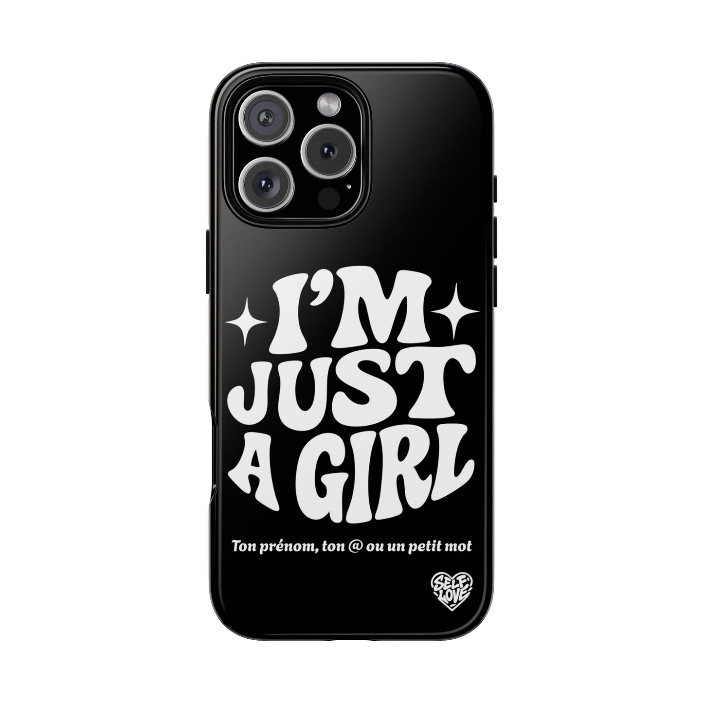 Im Just A Girl - Coque iPhone (noir)