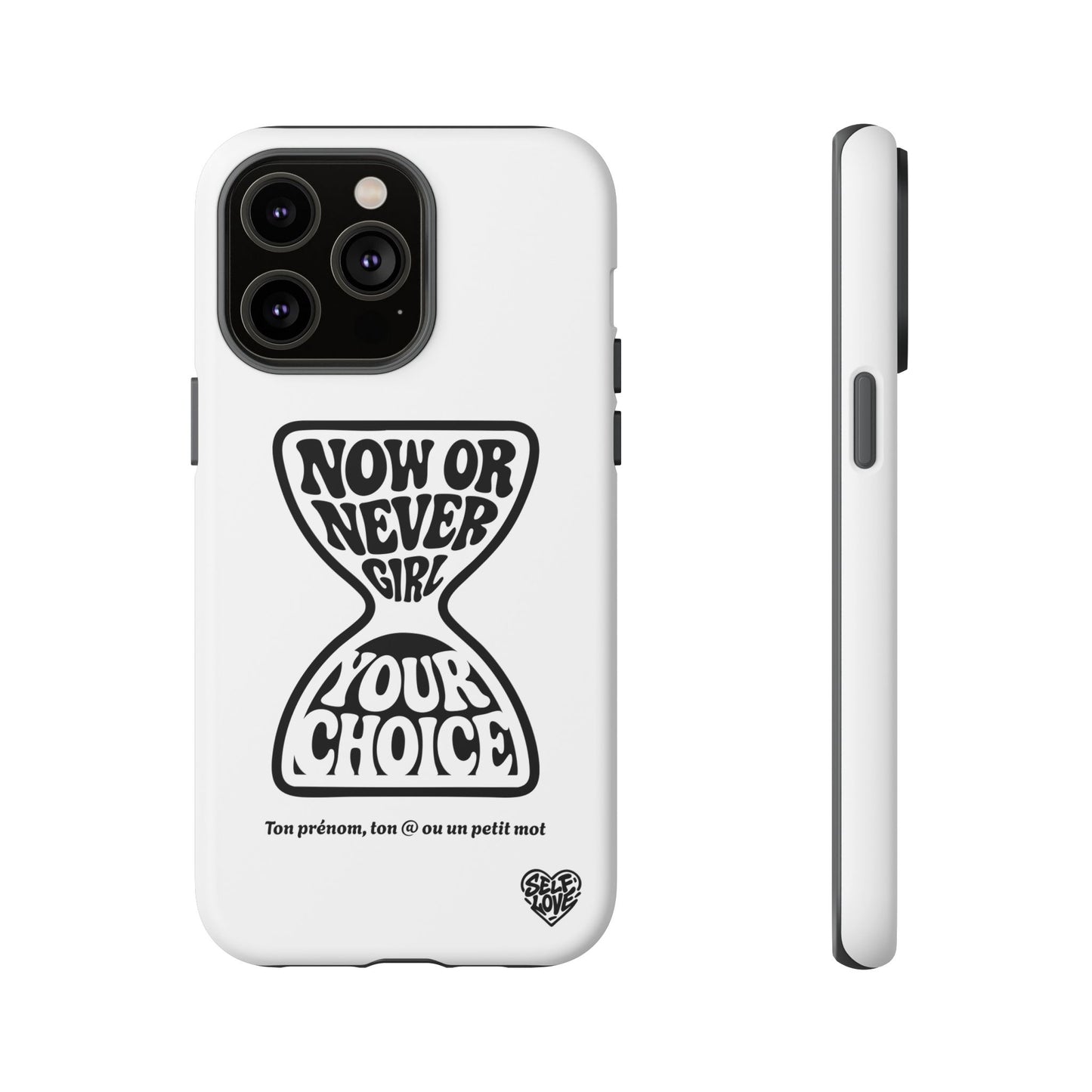 Now Or Never Girl - Coque iPhone (blanc)