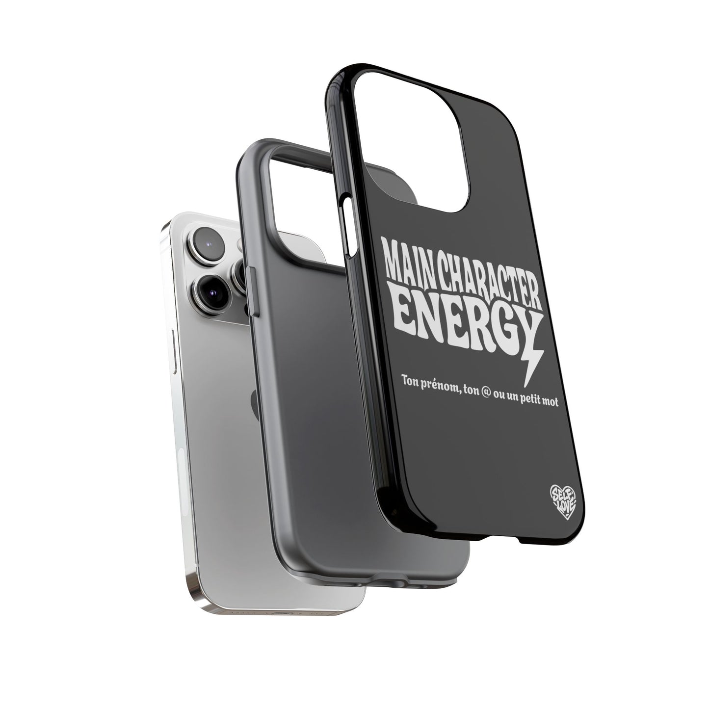 Main Character Energy - Coque iPhone (noir)