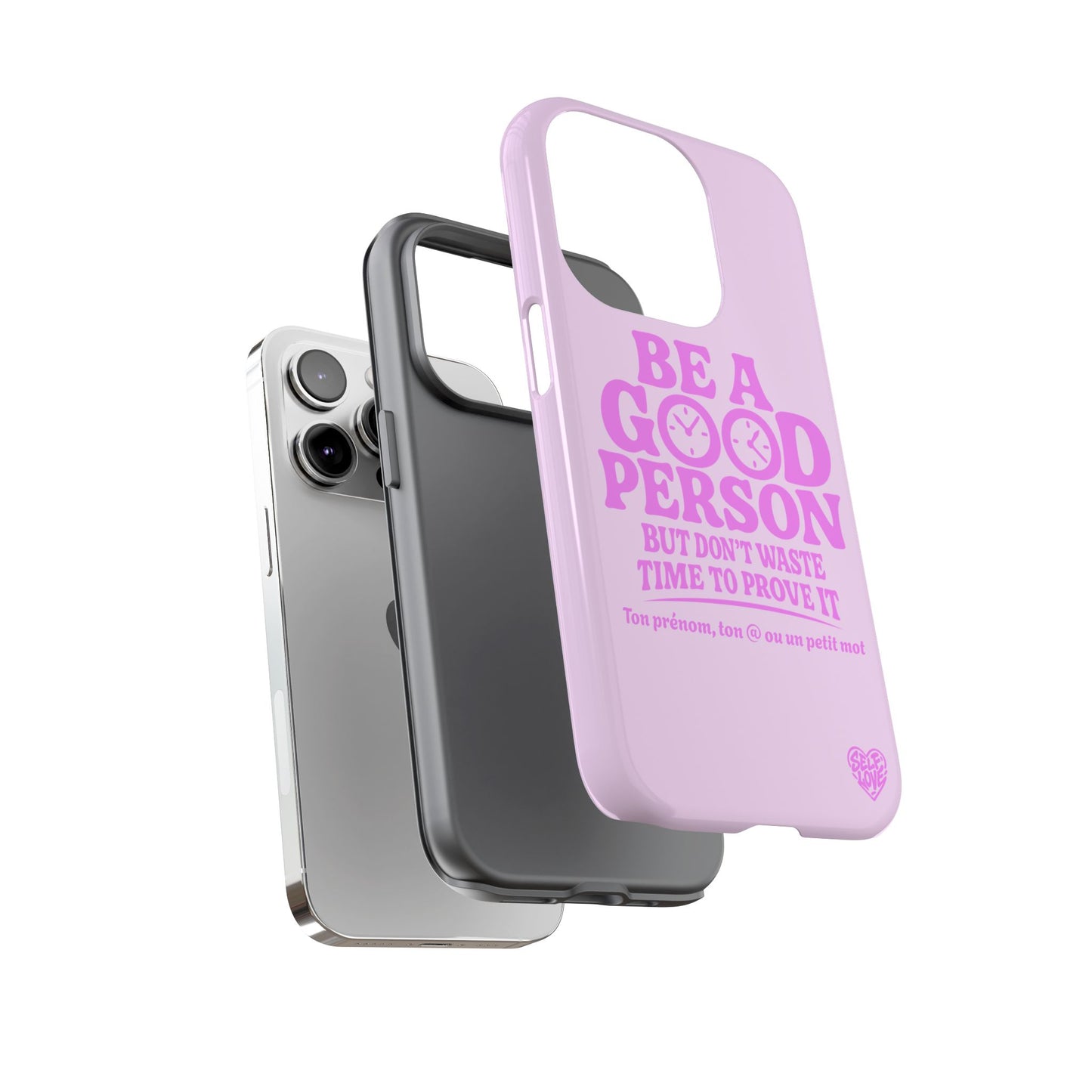 Be A Good Person - Coque iPhone (rose)