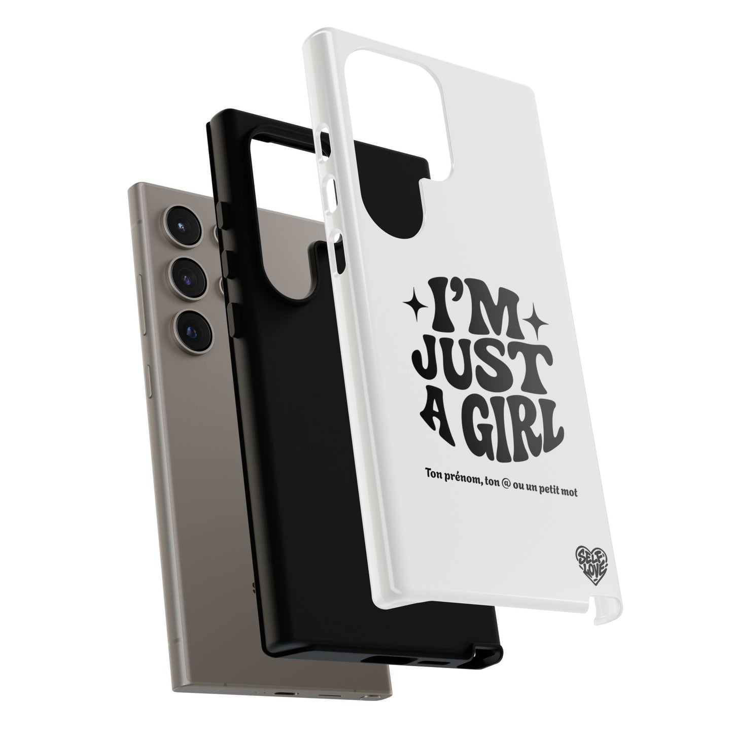 Im Just A Girl - Coque Samsung (blanc)