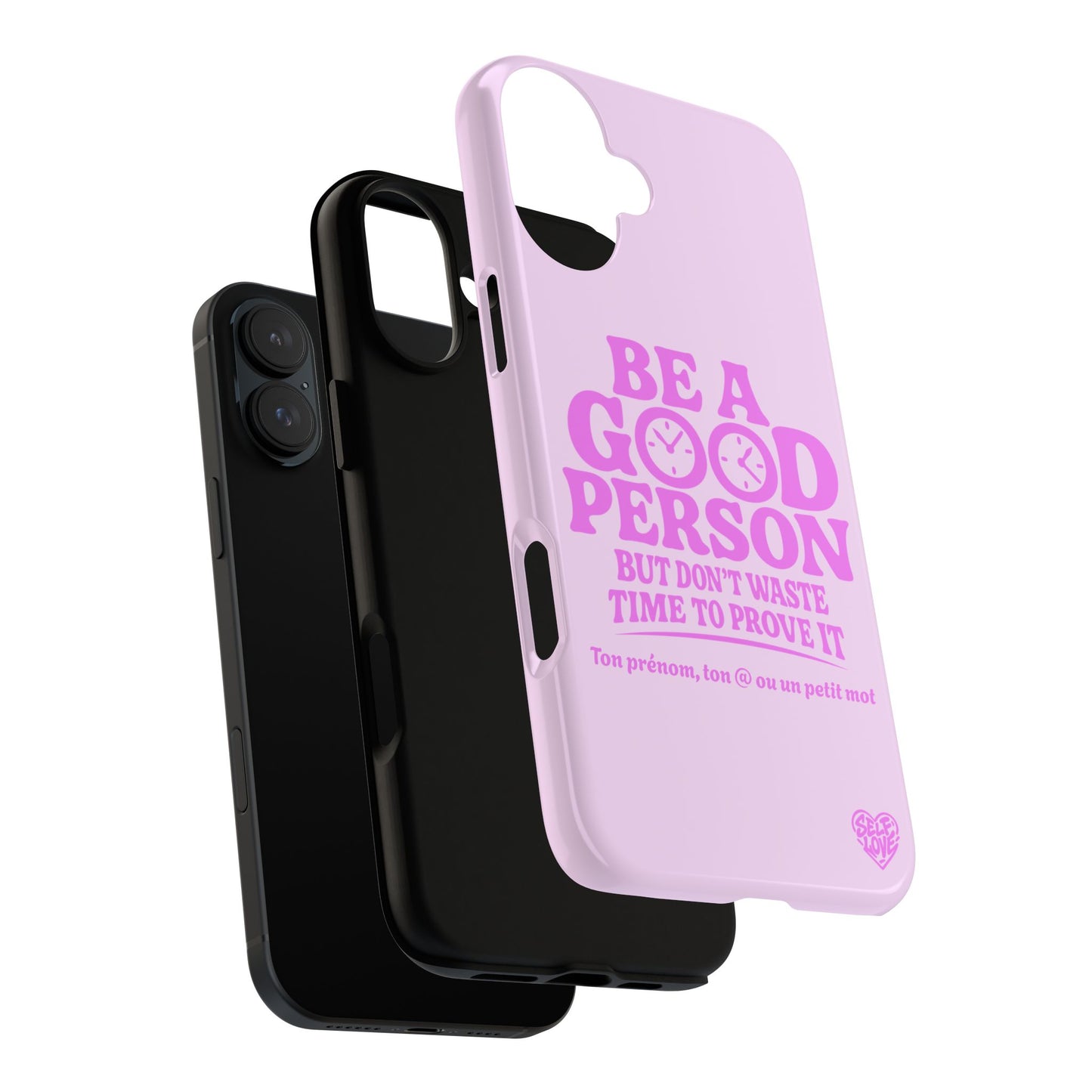 Be A Good Person - Coque iPhone (rose)