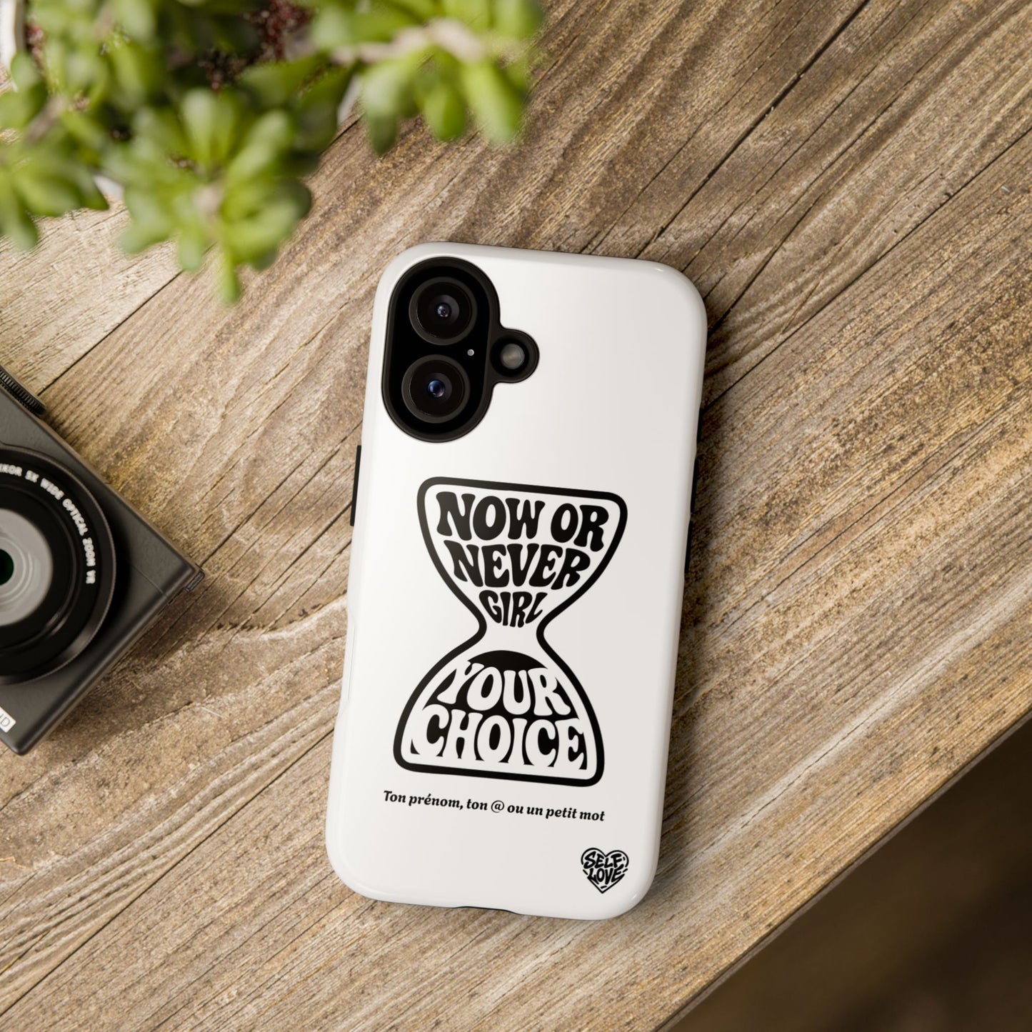 Now Or Never Girl - Coque iPhone (blanc)