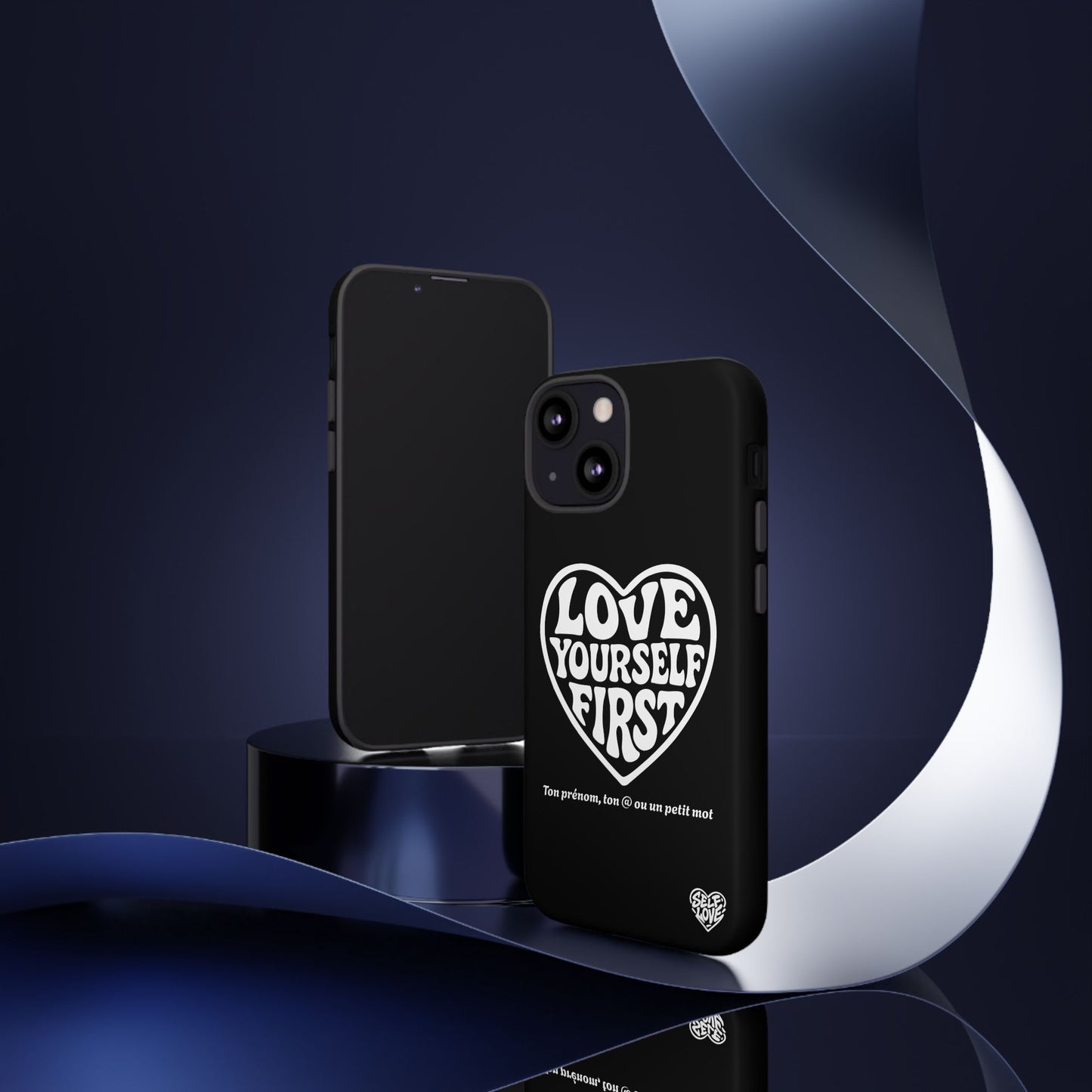 Love Yourself First - Coque iPhone (noir)