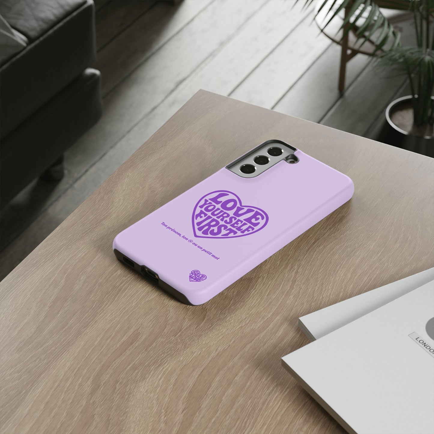 Love Yourself First - Coque Samsung (violet)
