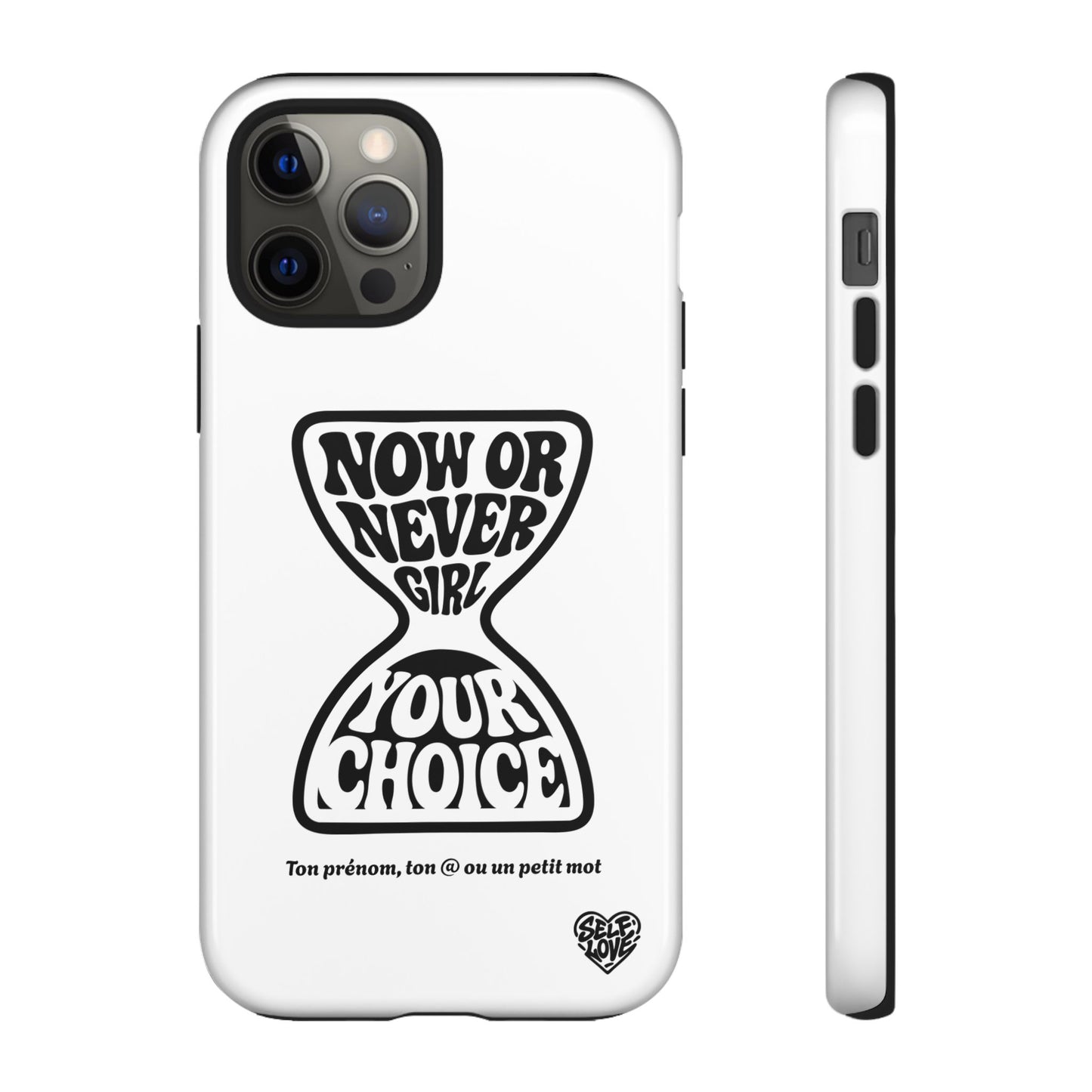 Now Or Never Girl - Coque iPhone (blanc)