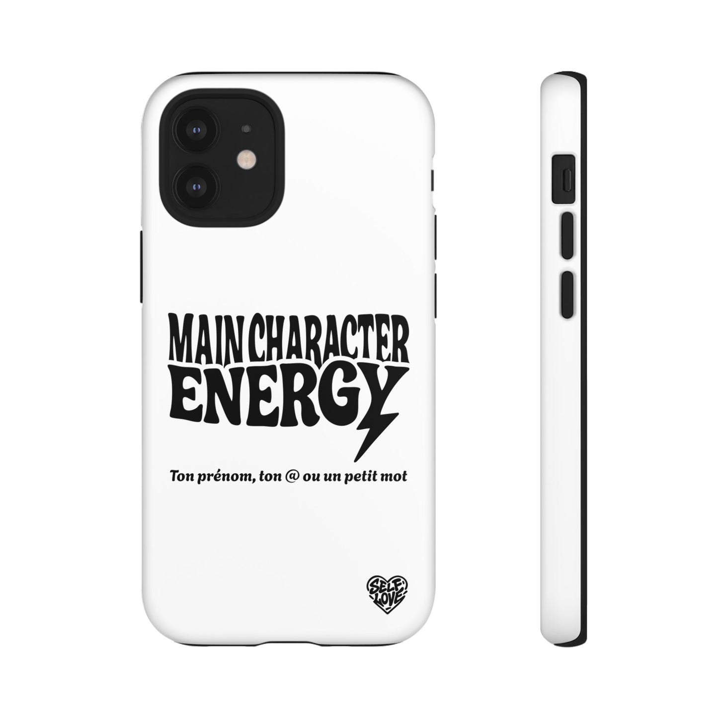 Main Character Energy - Coque iPhone (blanc)