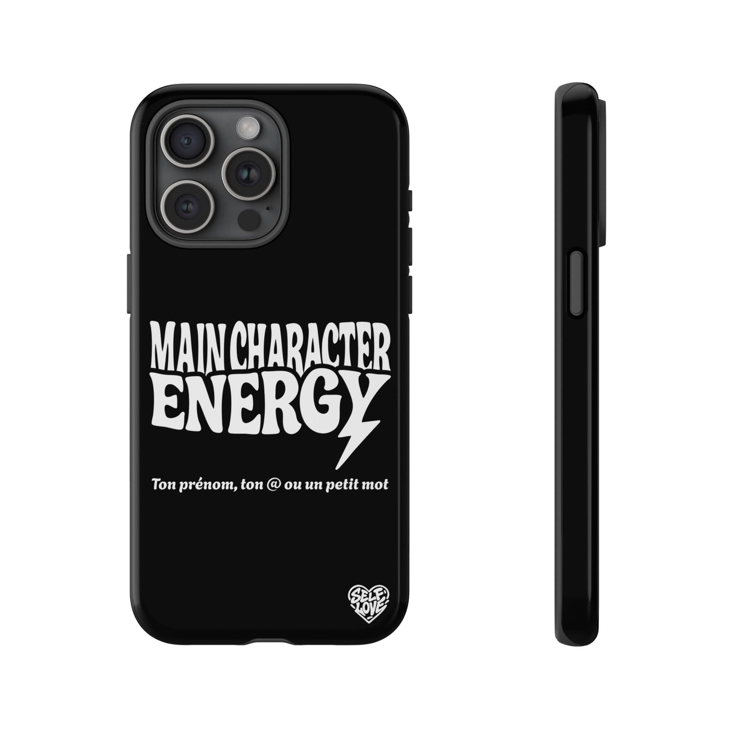 Main Character Energy - Coque iPhone (noir)