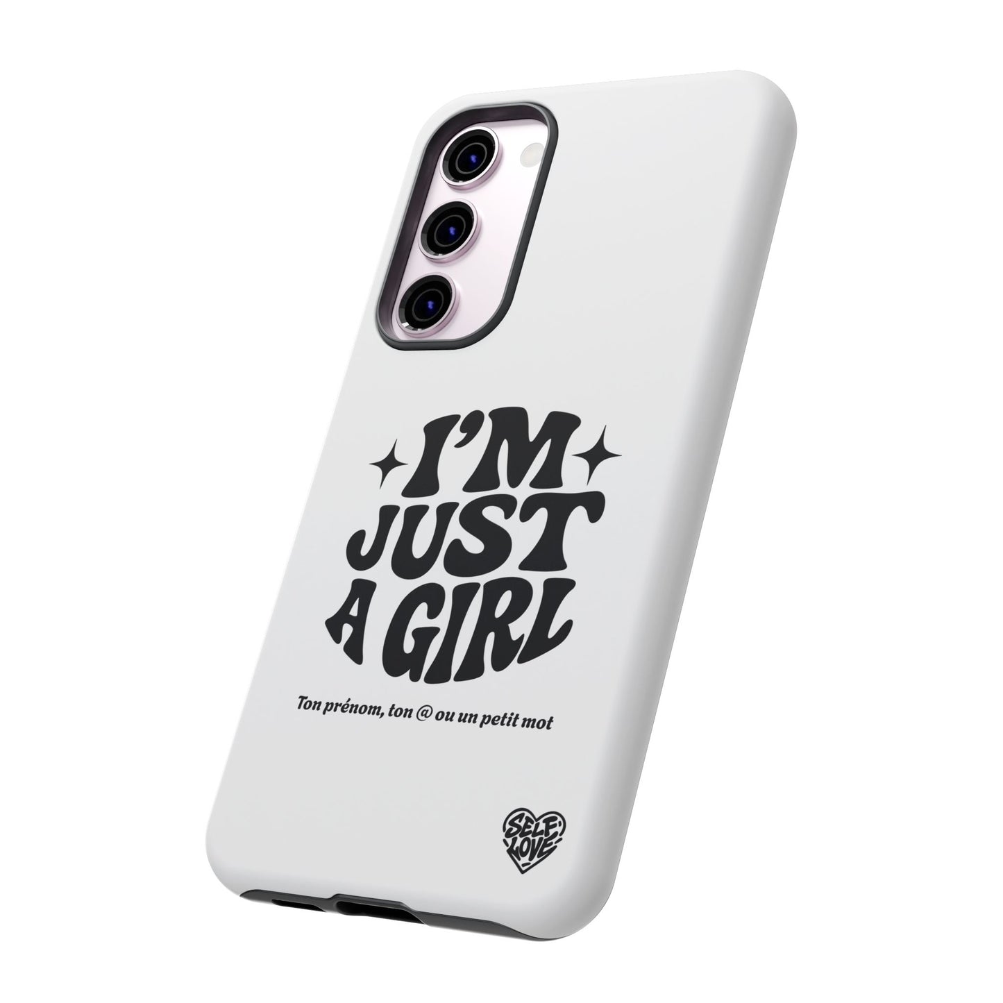 Im Just A Girl - Coque Samsung (blanc)
