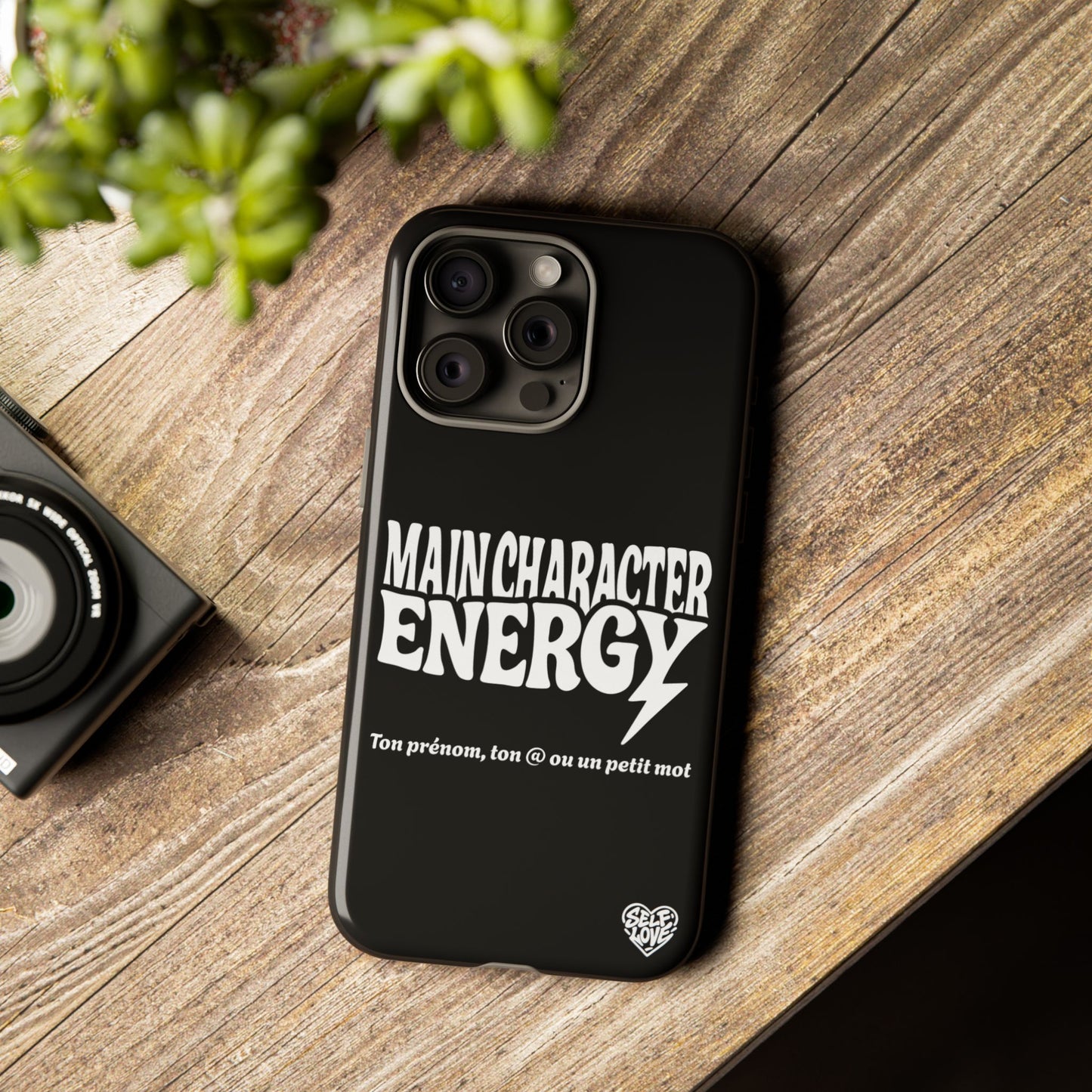 Main Character Energy - Coque iPhone (noir)