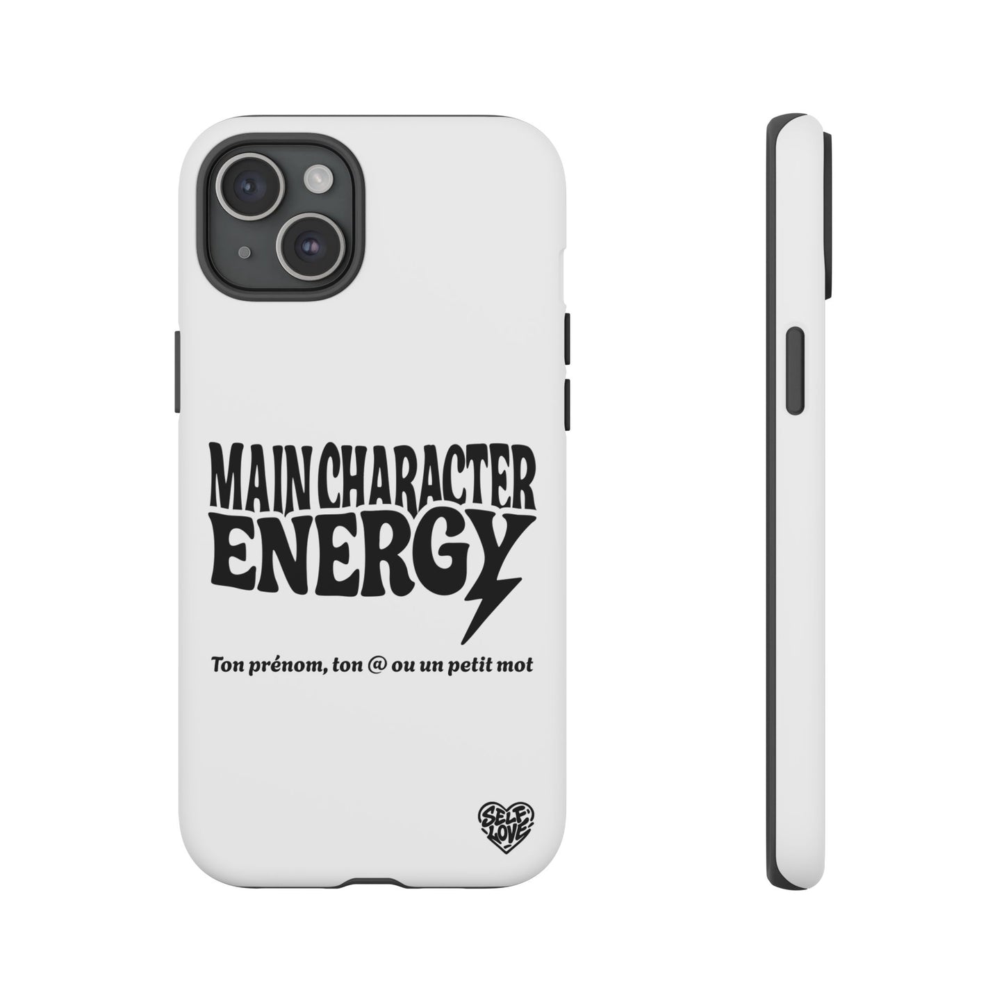 Main Character Energy - Coque iPhone (blanc)