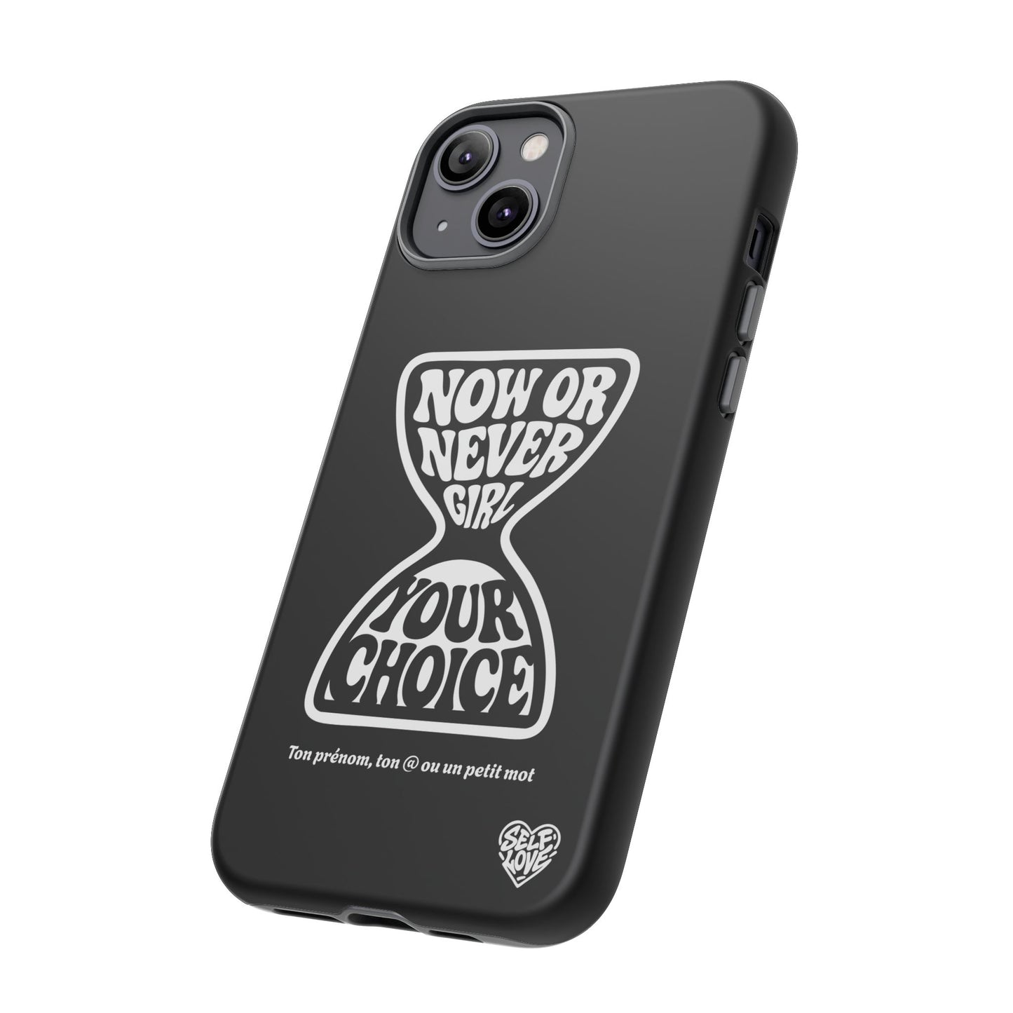Now Or Never Girl - Coque iPhone (noir)