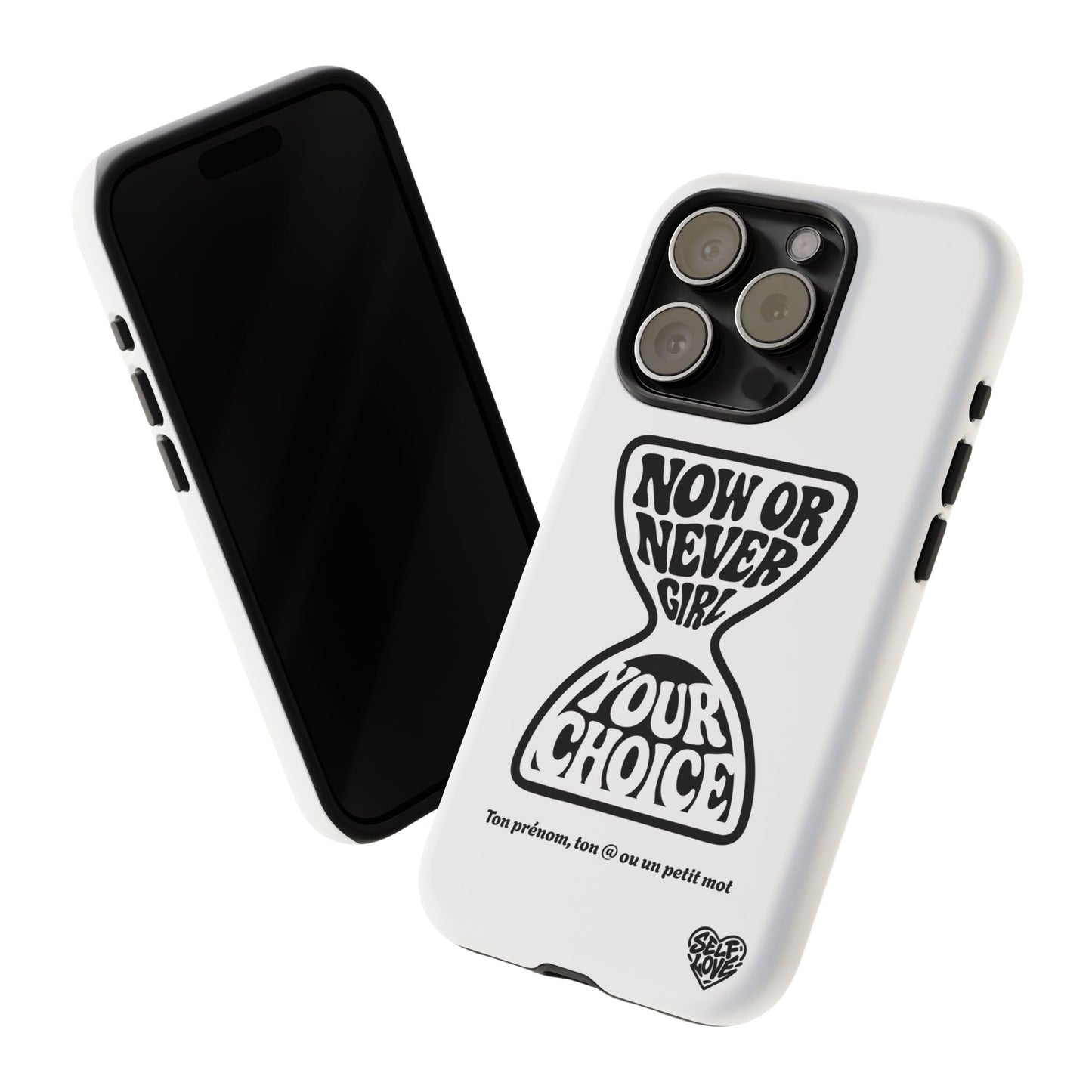 Now Or Never Girl - Coque iPhone (blanc)