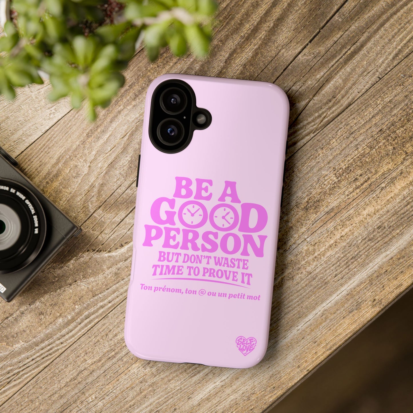 Be A Good Person - Coque iPhone (rose)