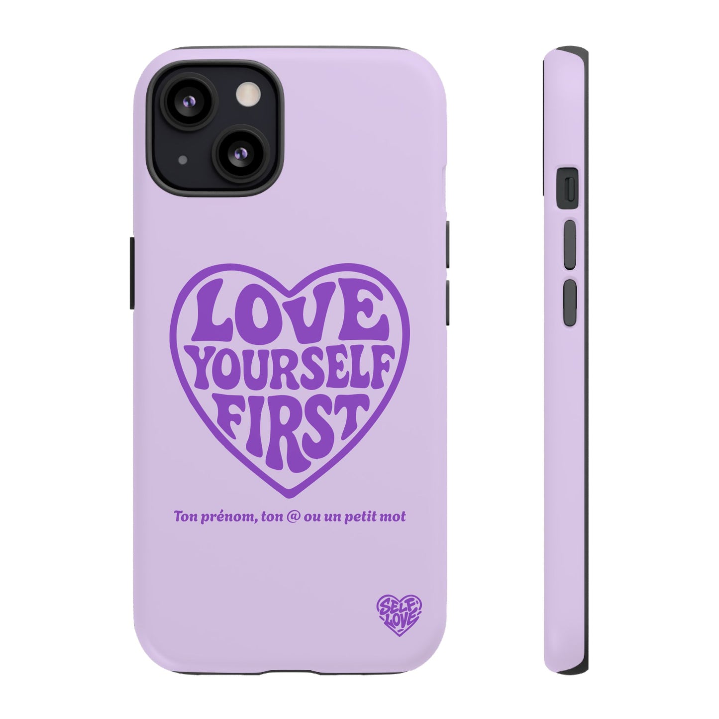 Love Yourself First - Coque iPhone (violet)