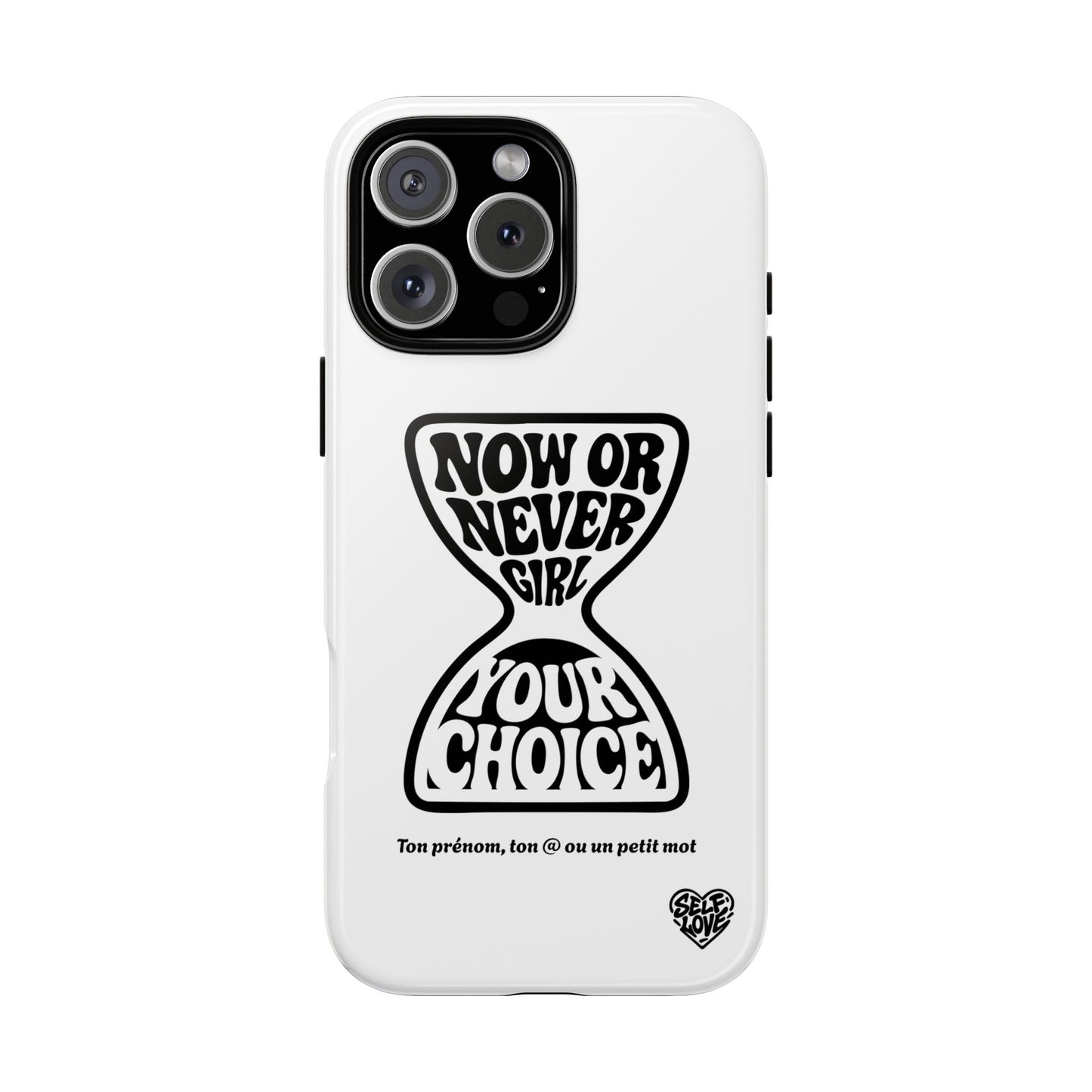 Now Or Never Girl - Coque iPhone (blanc)