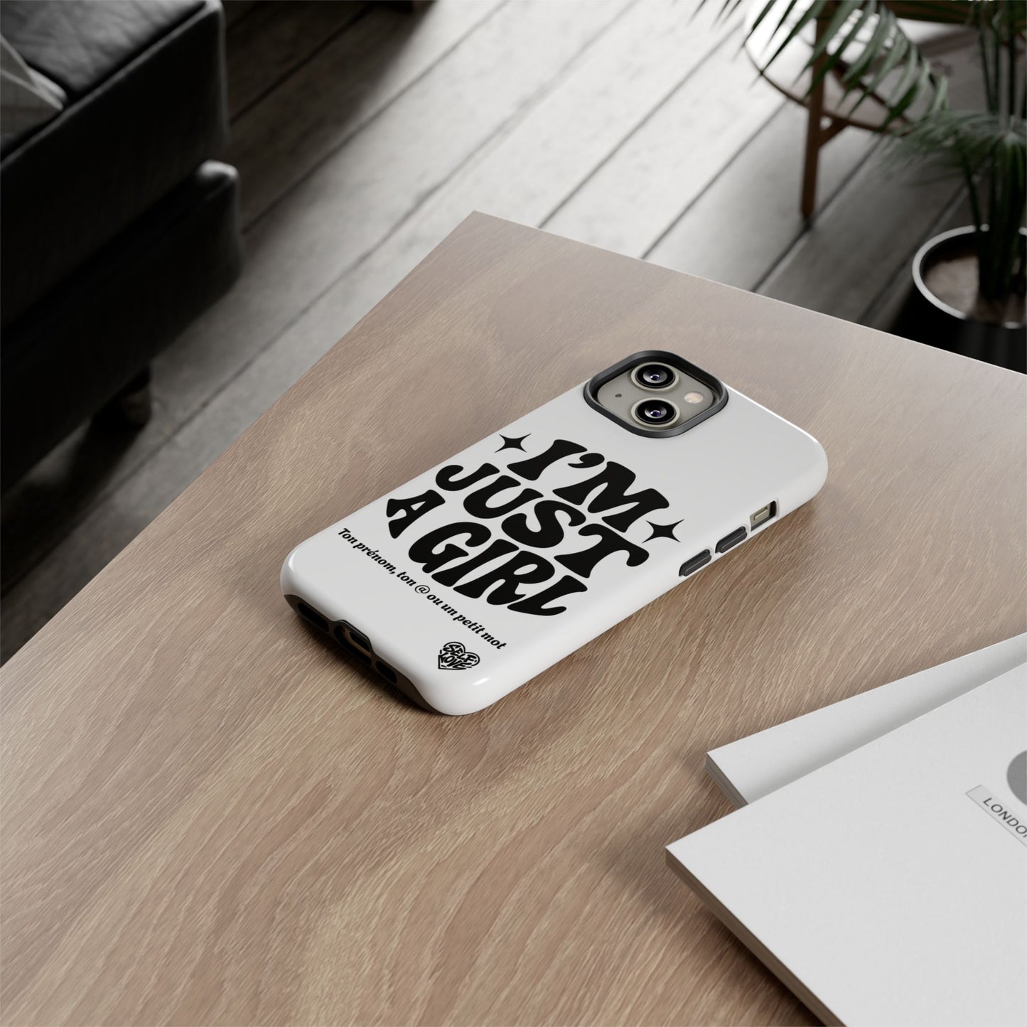 Im Just A Girl - Coque iPhone (blanc)