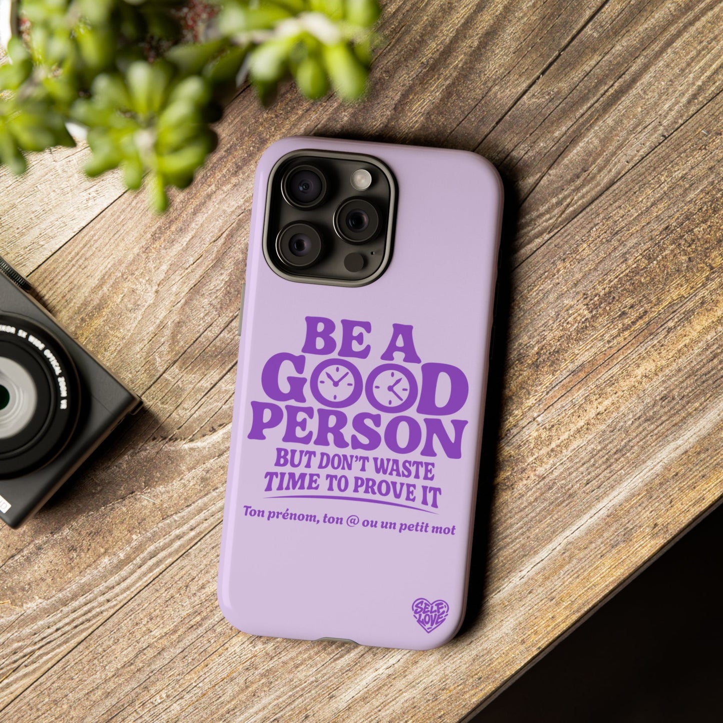 Be A Good Person - Coque iPhone (violet)