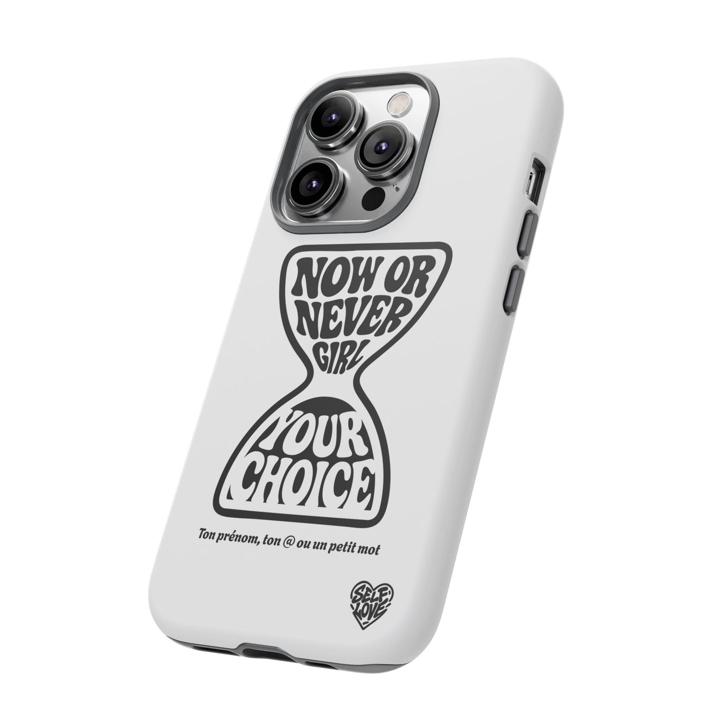 Now Or Never Girl - Coque iPhone (blanc)