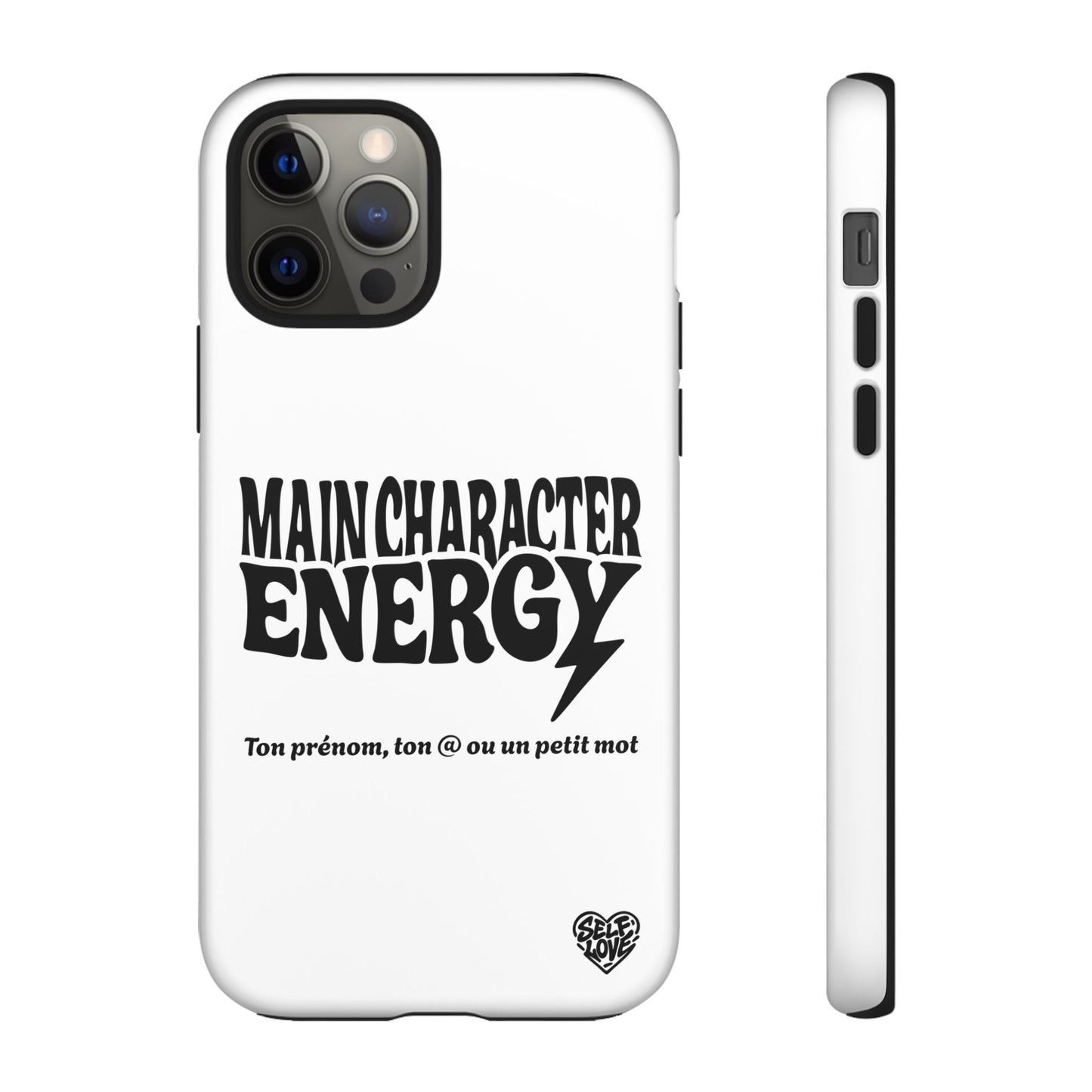 Main Character Energy - Coque iPhone (blanc)